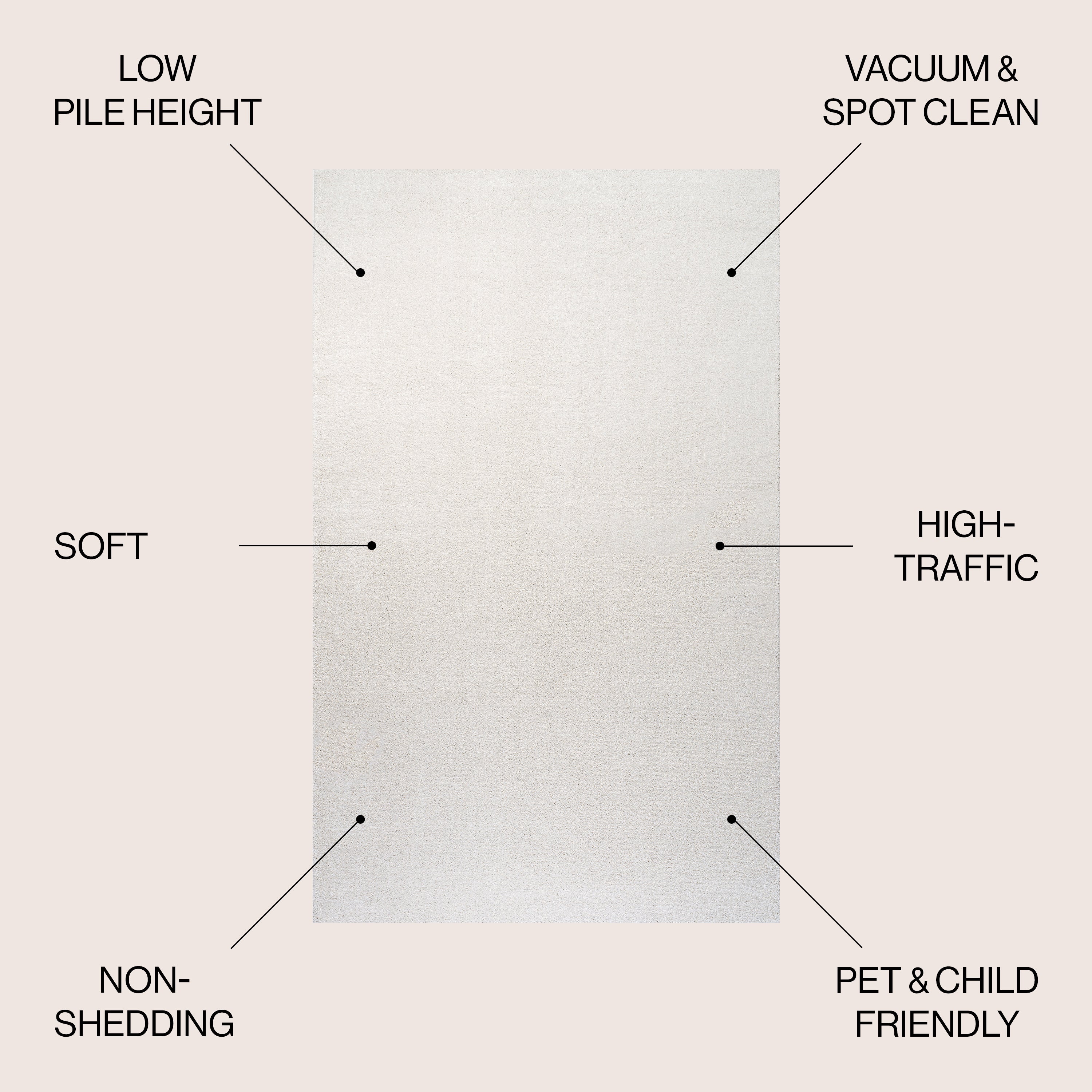 Haze Solid Low-Pile Area Rug