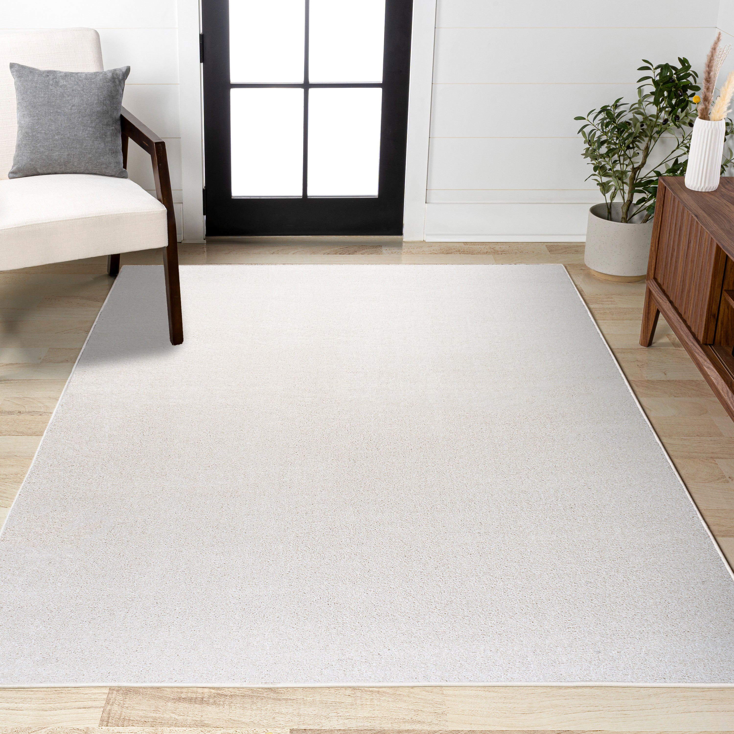 Haze Solid Low-Pile Area Rug