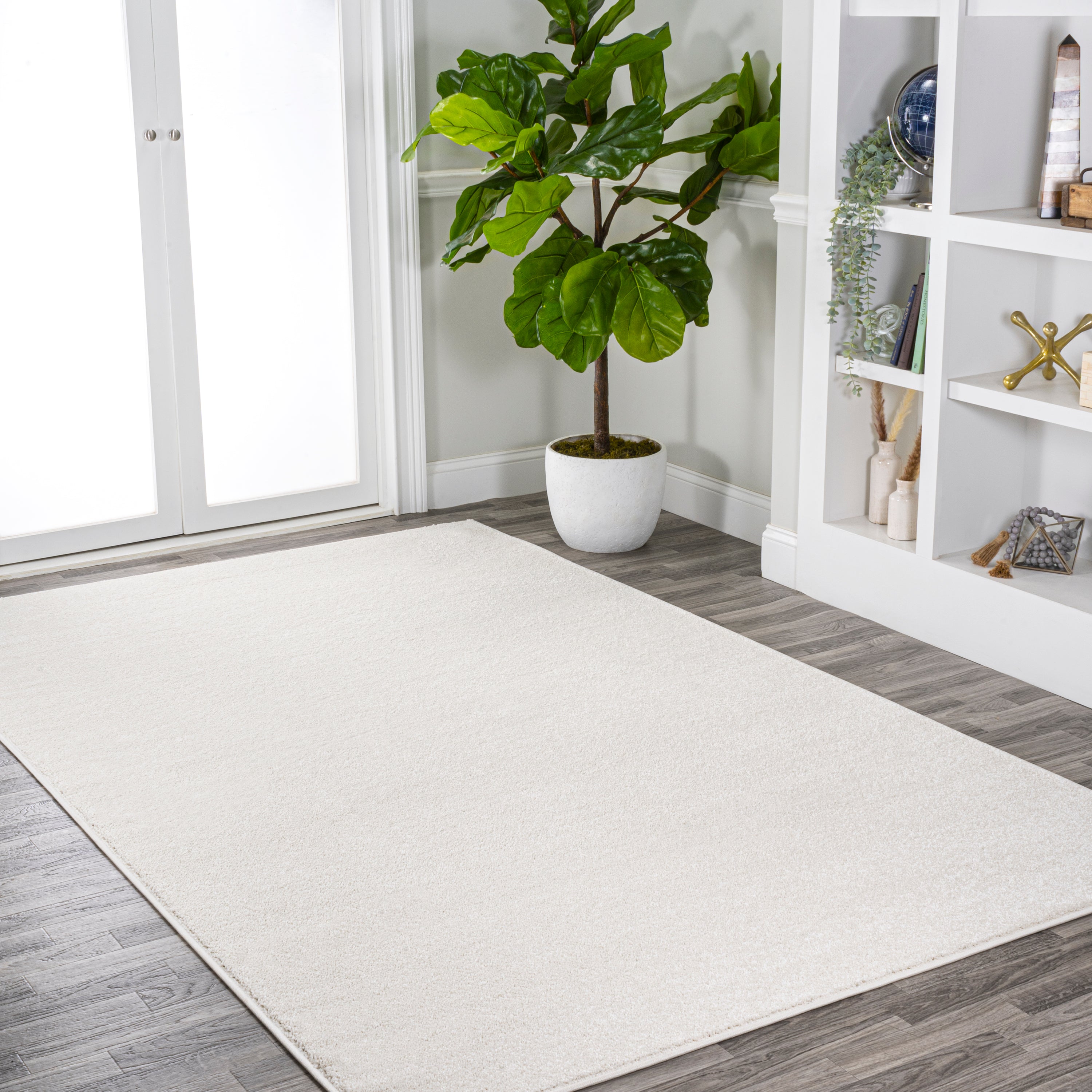 Haze Solid Low-Pile Area Rug