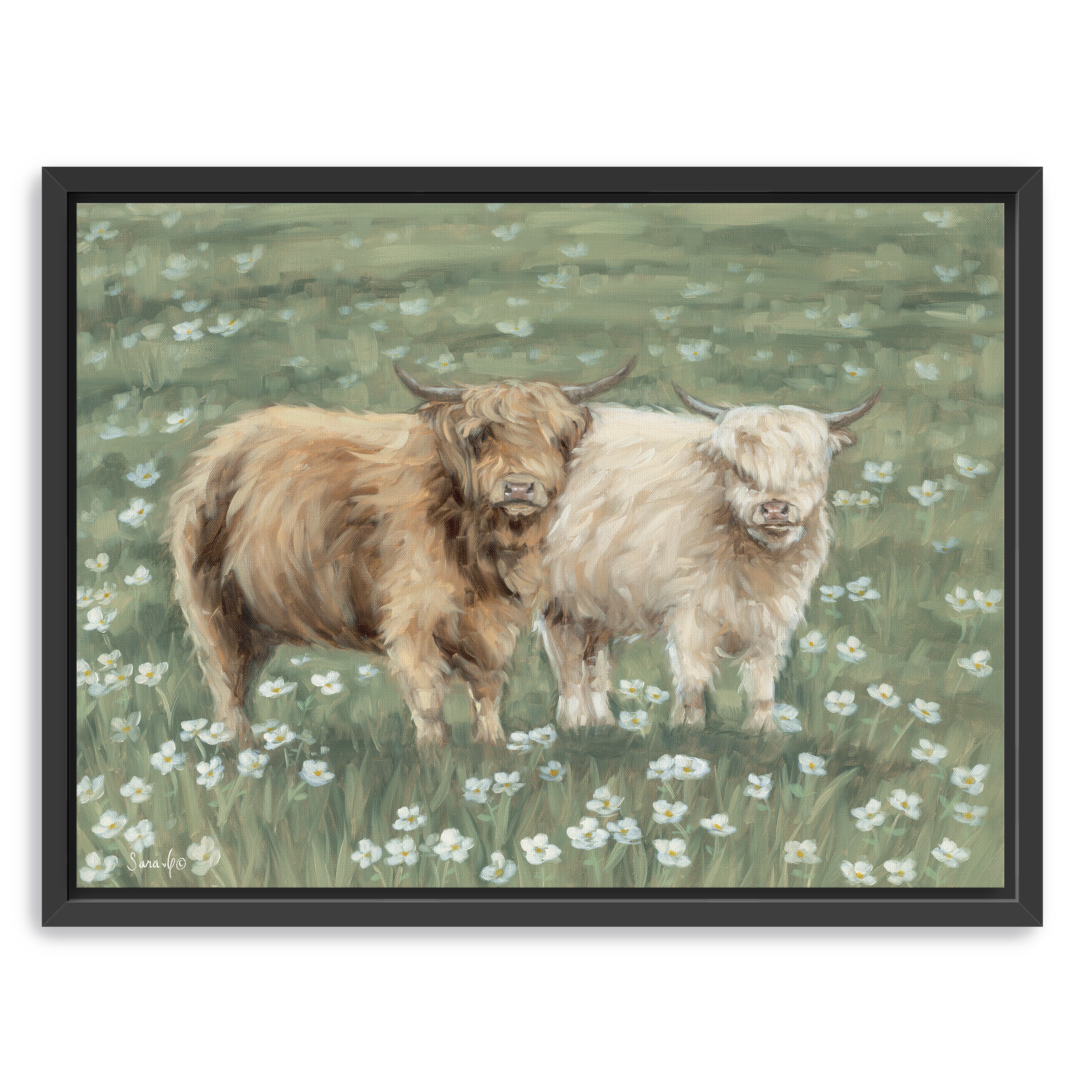 Annye and Lola Canvas Giclee