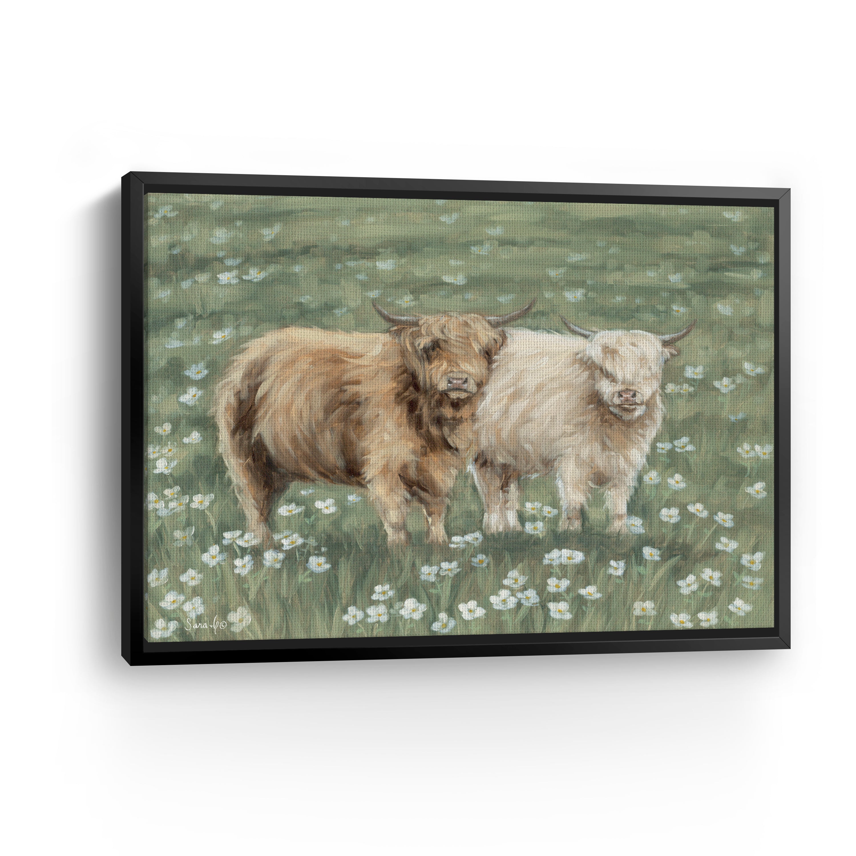 Annye and Lola Canvas Giclee