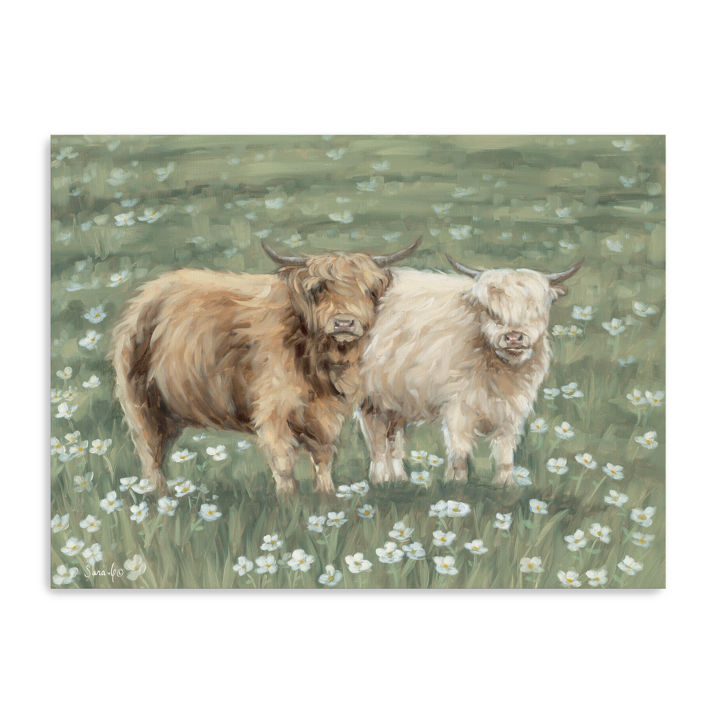 Annye and Lola Canvas Giclee