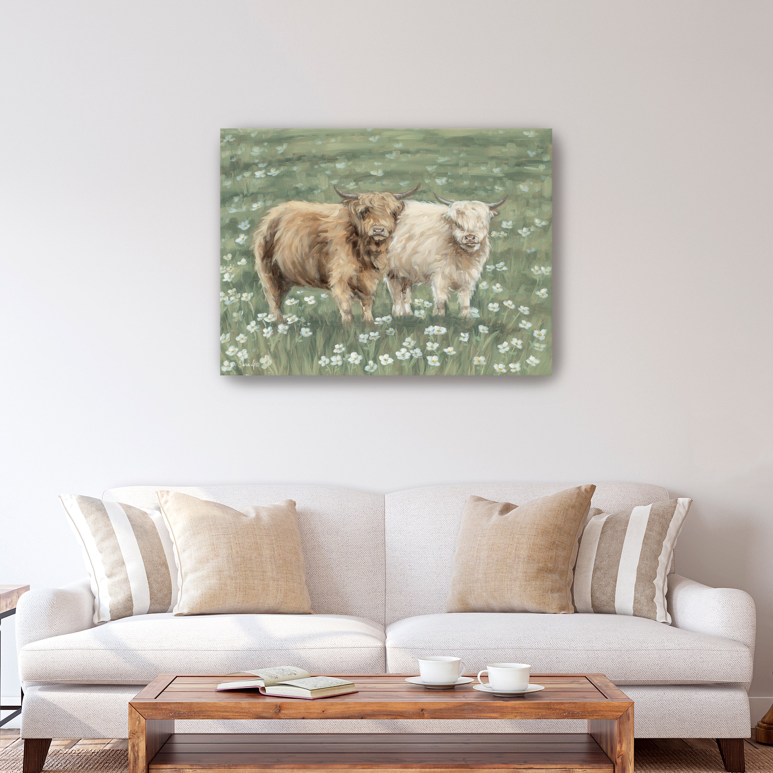 Annye and Lola Canvas Giclee