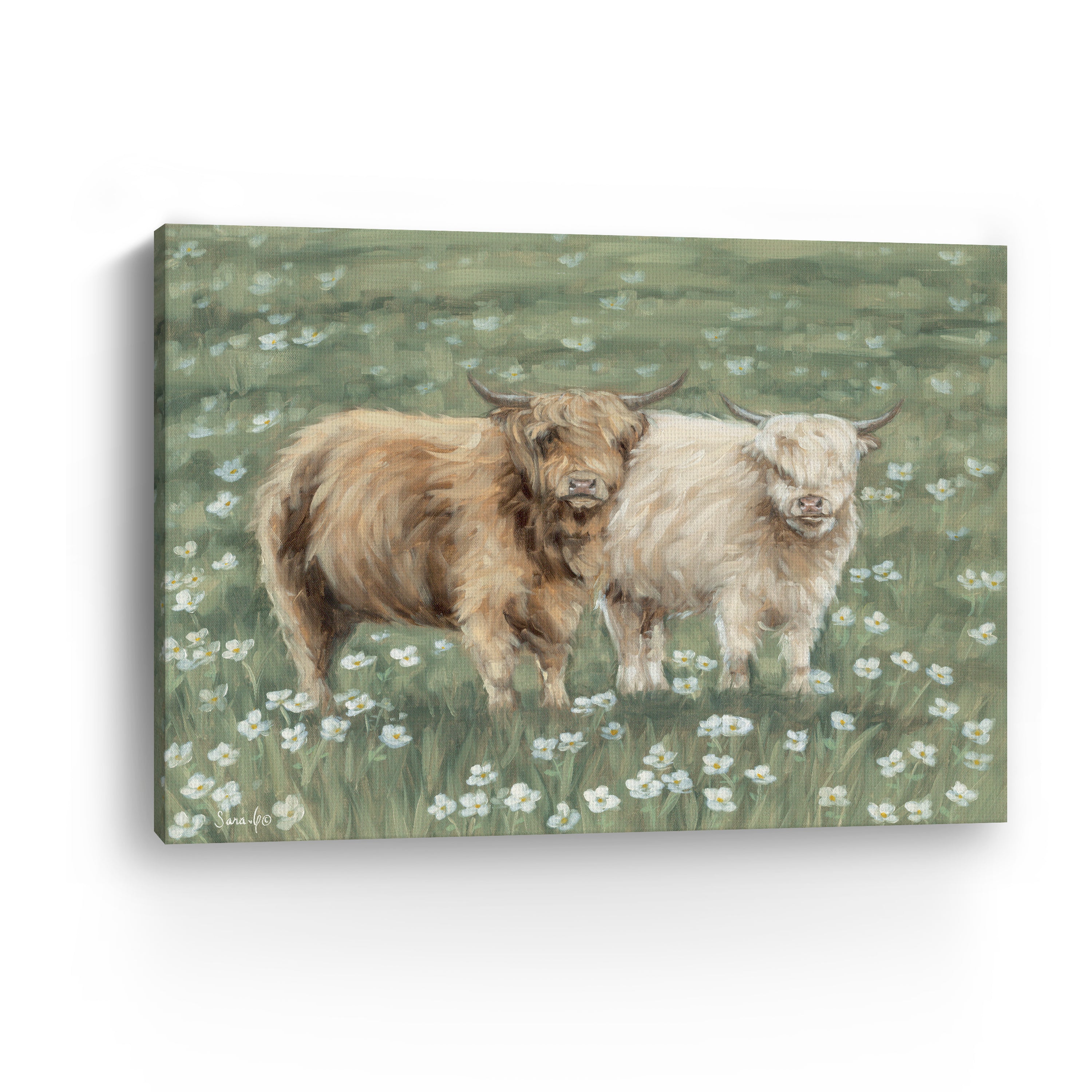 Annye and Lola Canvas Giclee