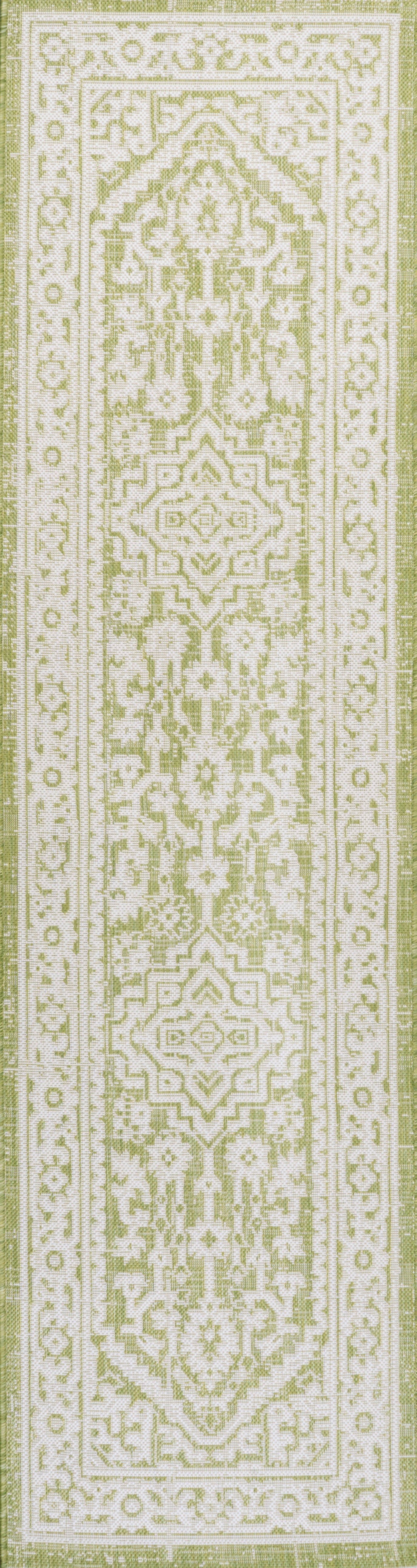 Sinjuri Medallion Textured Weave Indoor/Outdoor Area Rug