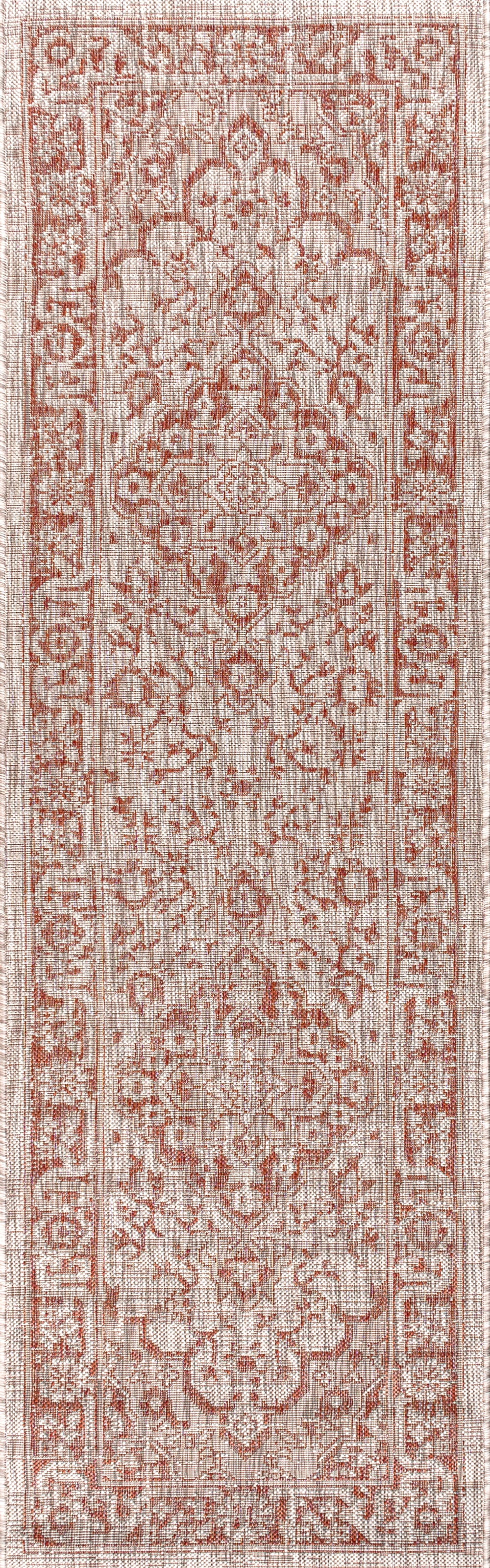 Rozetta Boho Medallion Textured Weave Indoor/Outdoor Area Rug