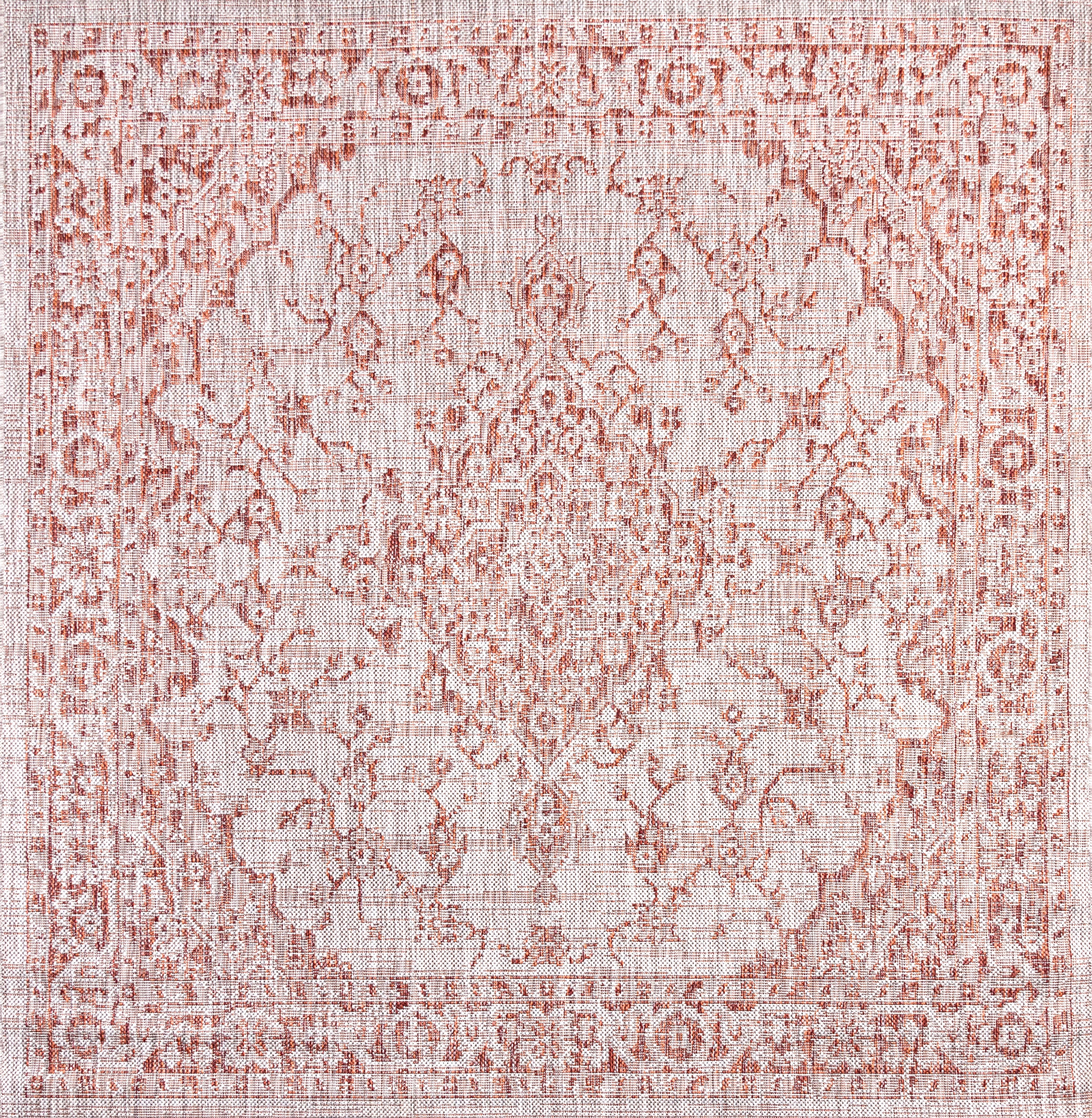Rozetta Boho Medallion Textured Weave Indoor/Outdoor Area Rug