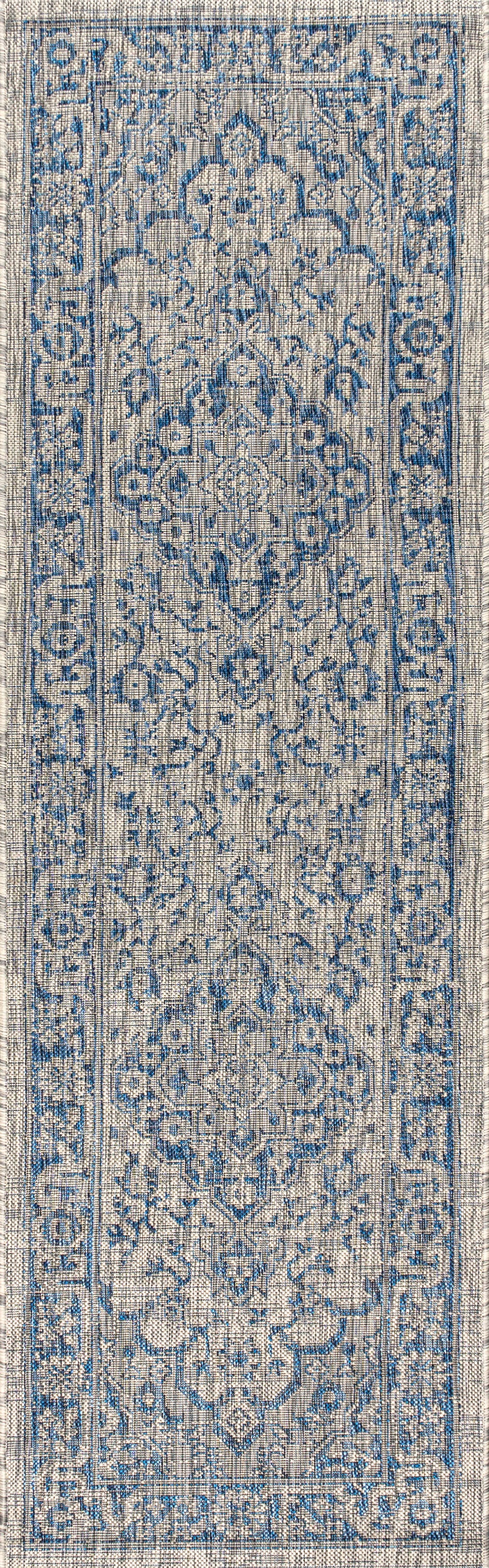 Rozetta Boho Medallion Textured Weave Indoor/Outdoor Area Rug