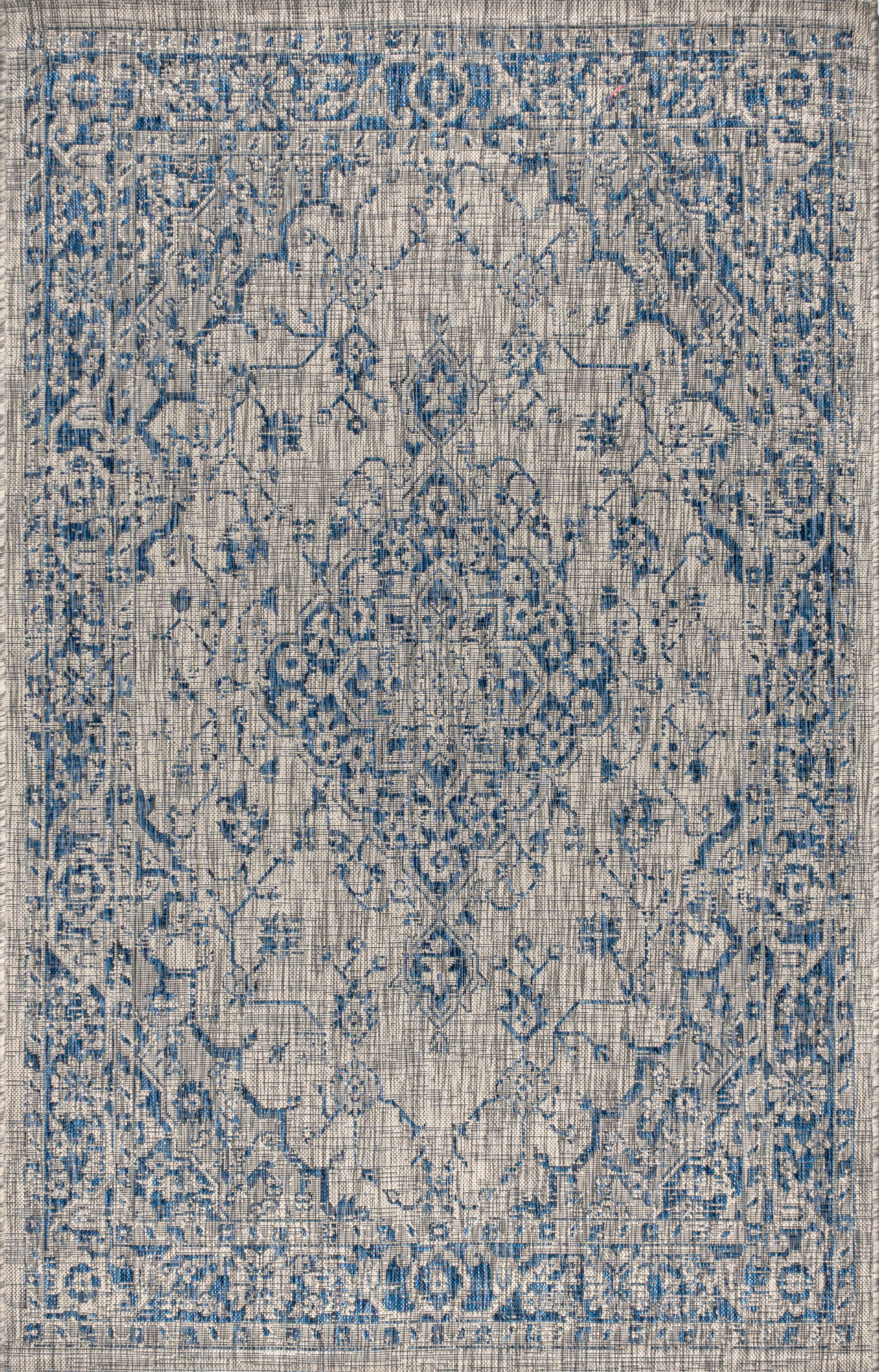 Rozetta Boho Medallion Textured Weave Indoor/Outdoor Area Rug