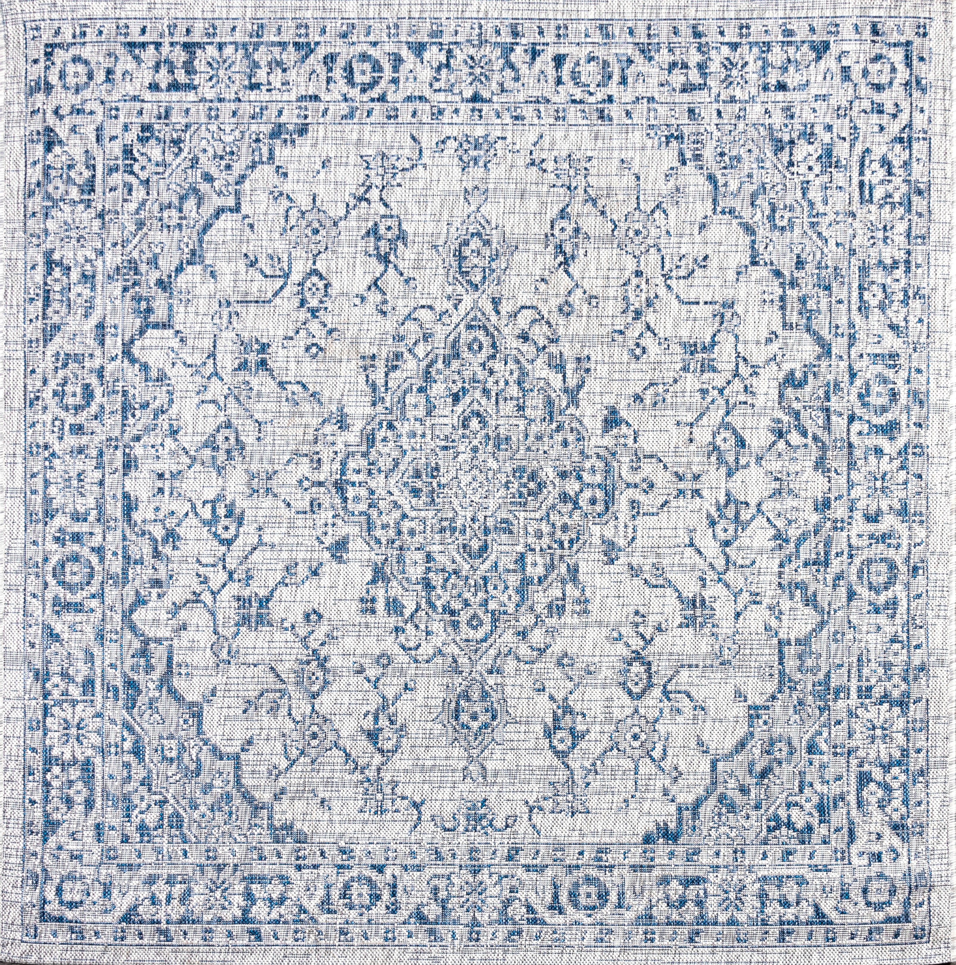 Rozetta Boho Medallion Textured Weave Indoor/Outdoor Area Rug