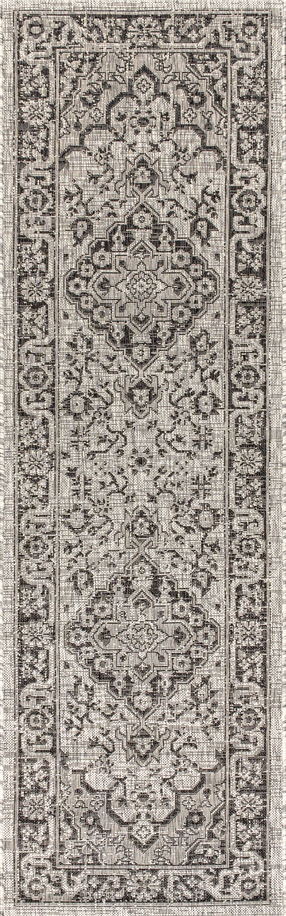 Rozetta Boho Medallion Textured Weave Indoor/Outdoor Area Rug