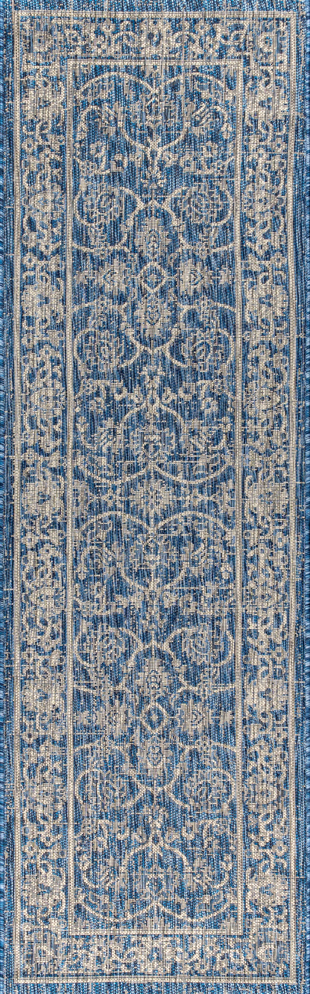 Palazzo Vine and Border Textured Weave Indoor/Outdoor Area Rug