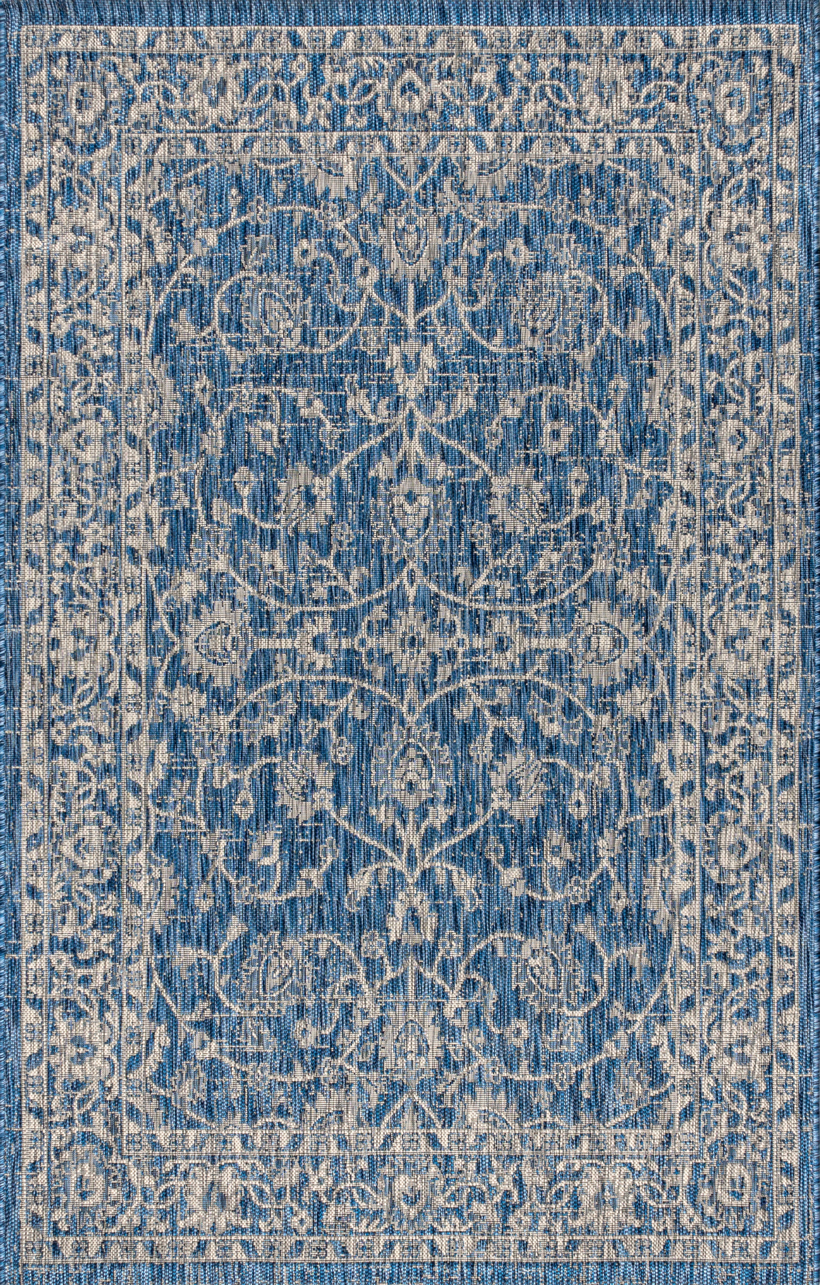 Palazzo Vine and Border Textured Weave Indoor/Outdoor Area Rug