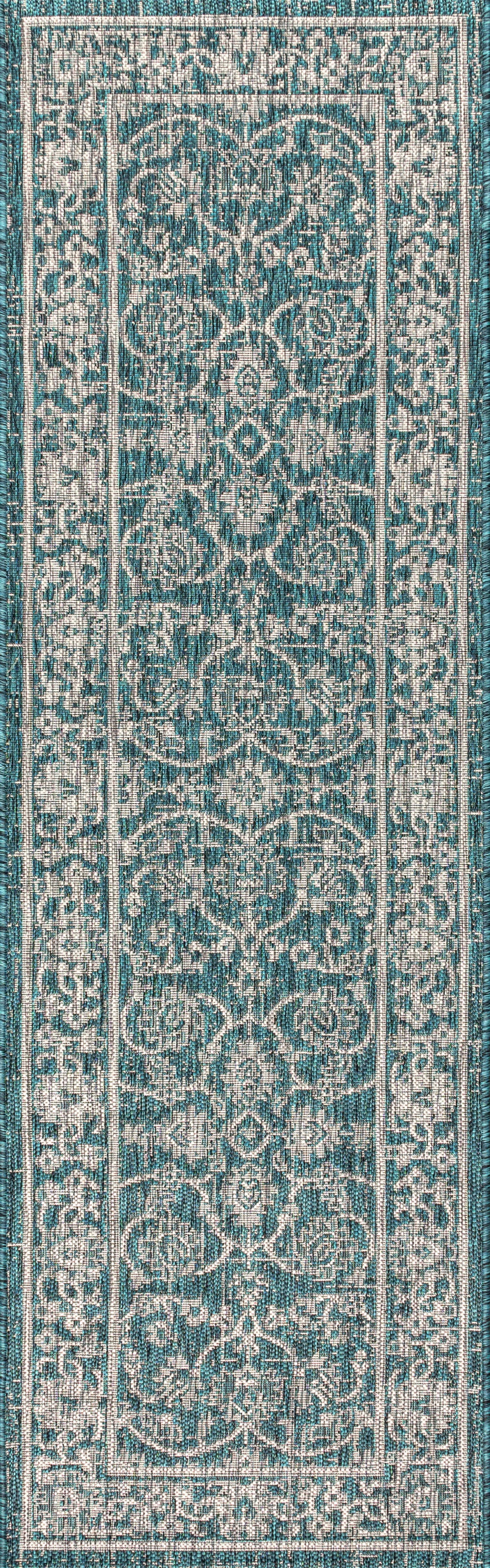 Palazzo Vine and Border Textured Weave Indoor/Outdoor Area Rug