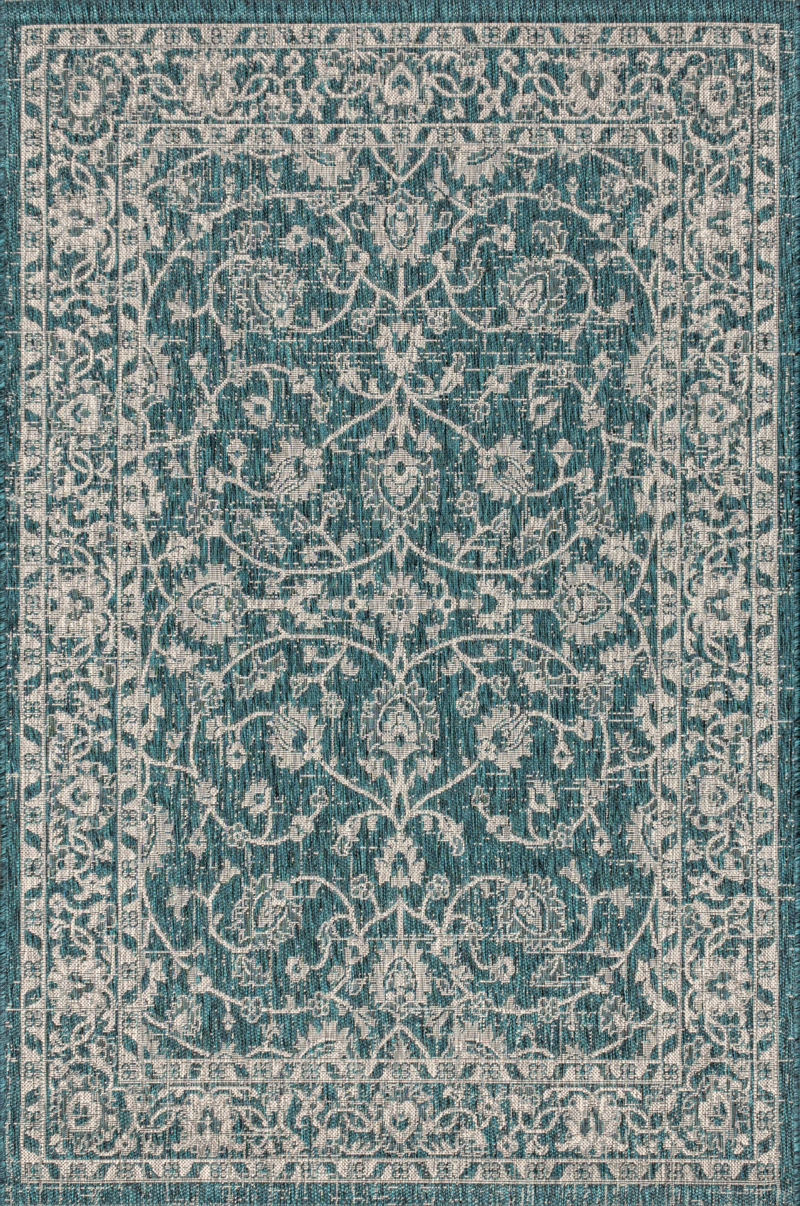 Palazzo Vine and Border Textured Weave Indoor/Outdoor Area Rug