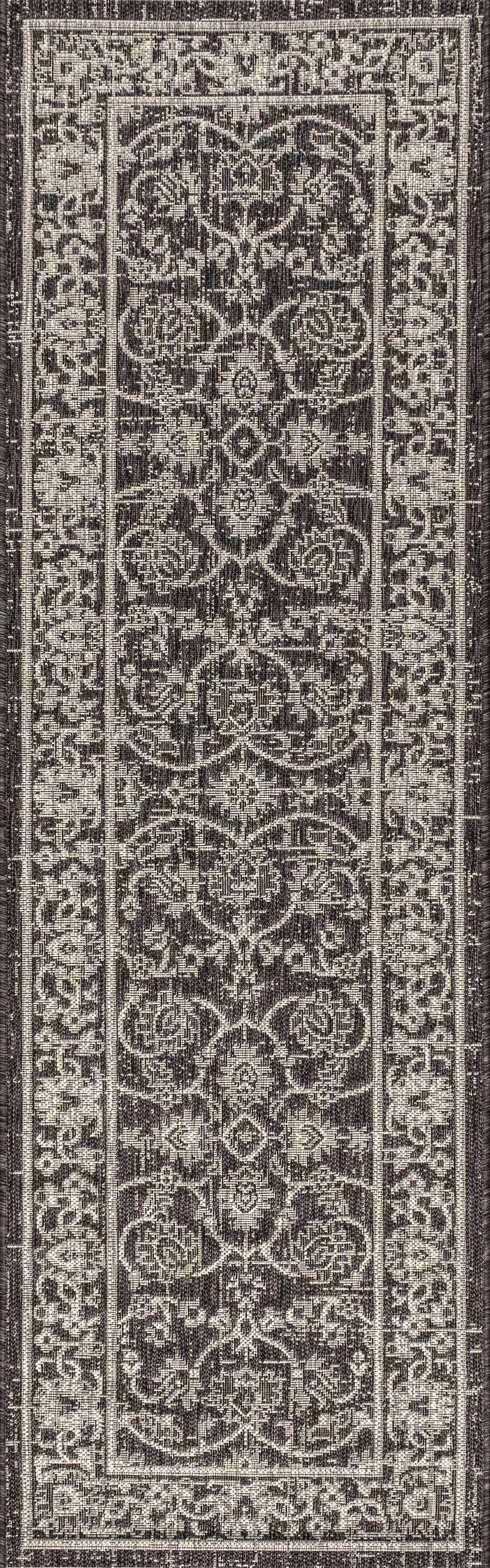 Palazzo Vine and Border Textured Weave Indoor/Outdoor Area Rug