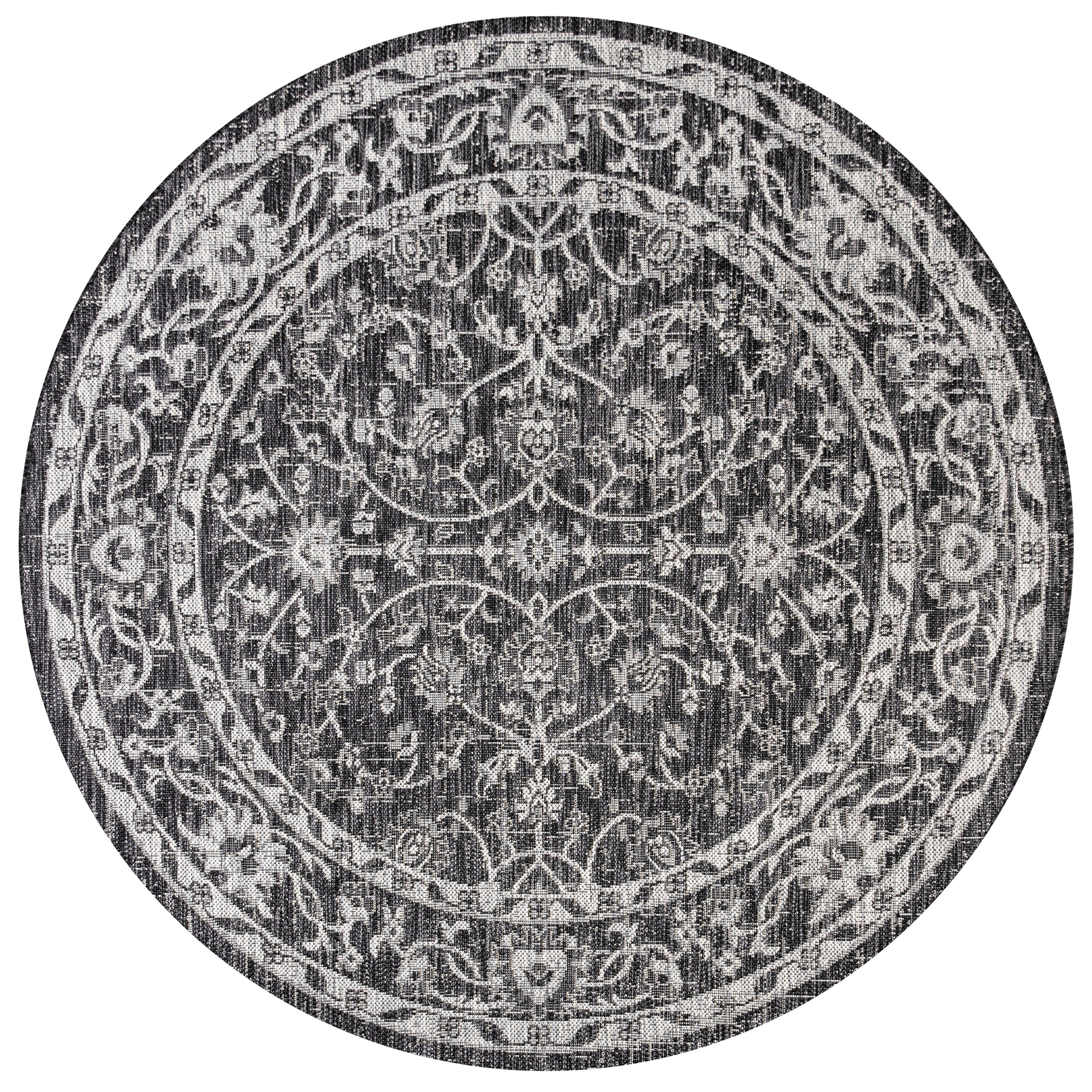 Palazzo Vine and Border Textured Weave Indoor/Outdoor Area Rug