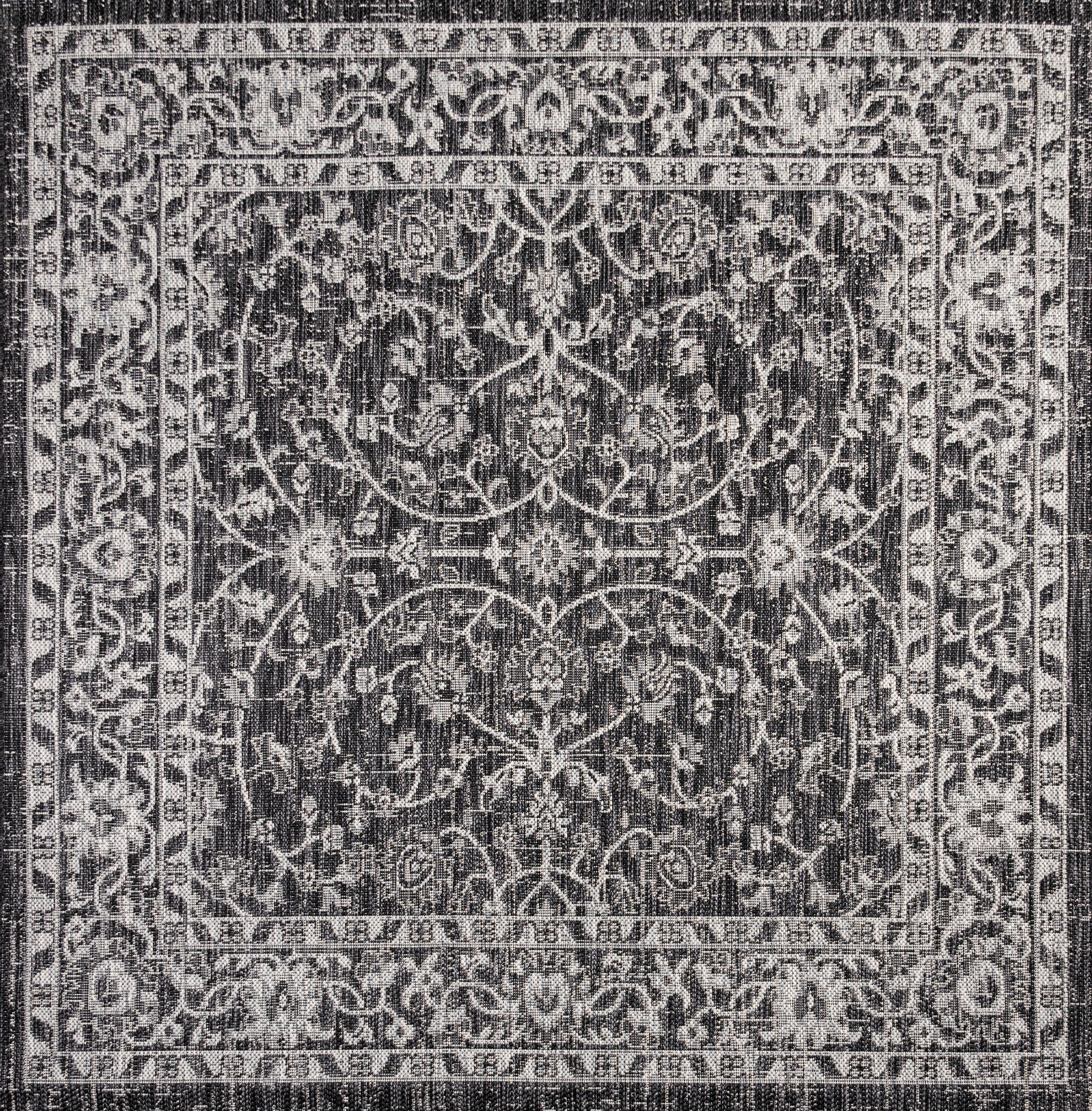 Palazzo Vine and Border Textured Weave Indoor/Outdoor Area Rug