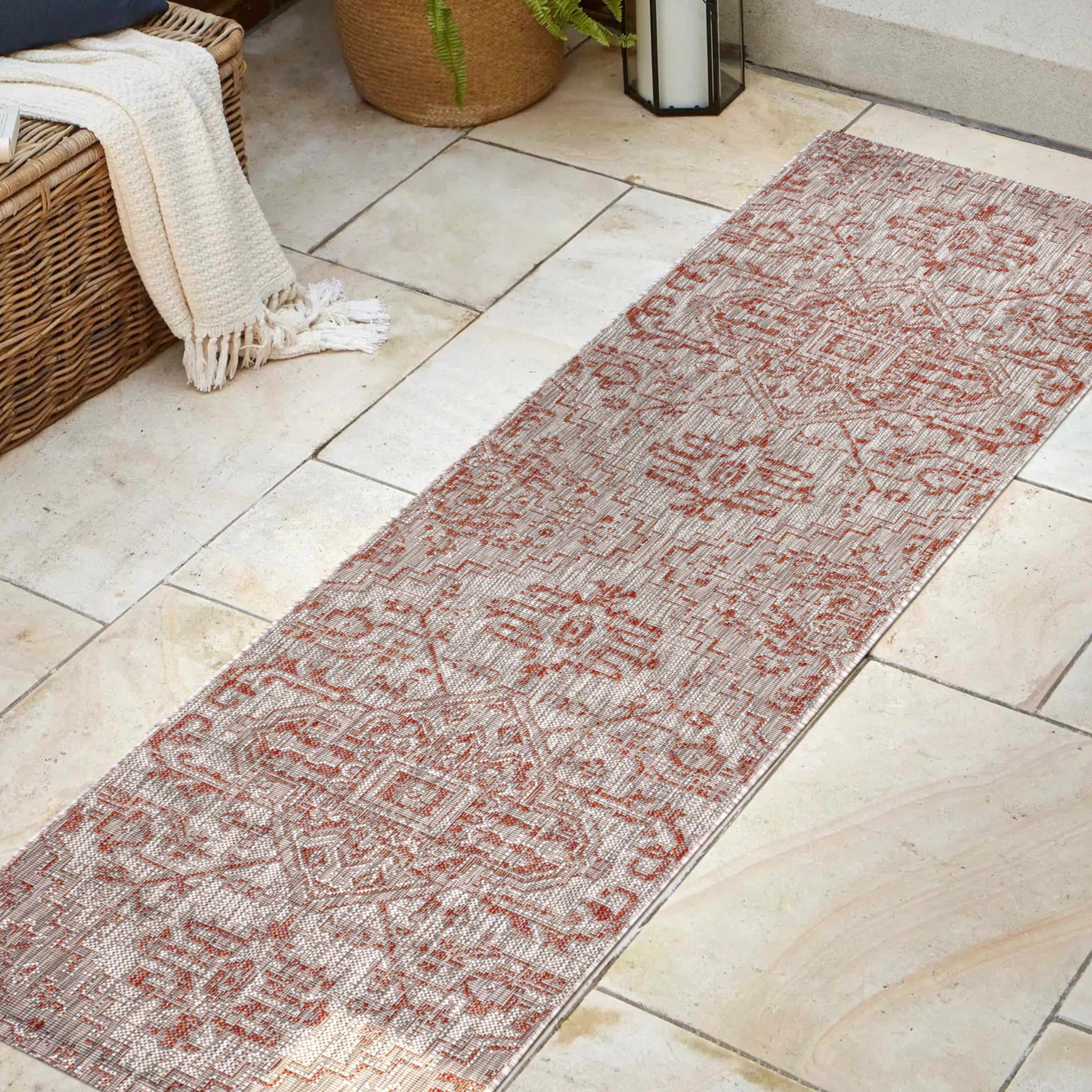 Estrella Bohemian Medallion Textured Weave Indoor/Outdoor Area Rug