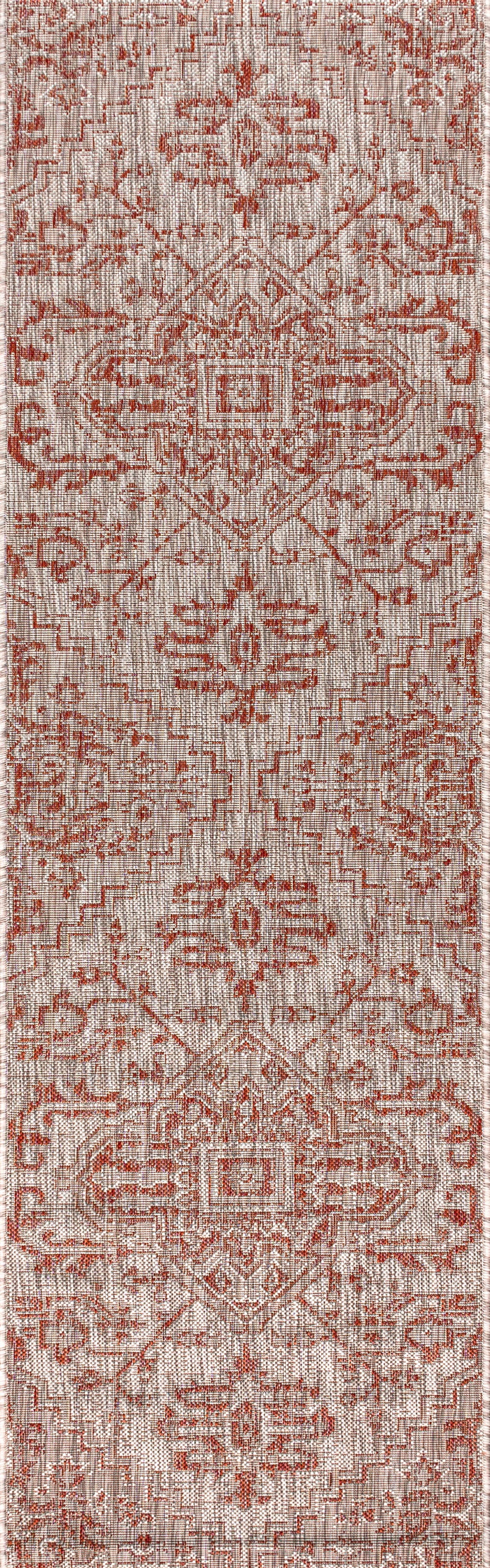Estrella Bohemian Medallion Textured Weave Indoor/Outdoor Area Rug