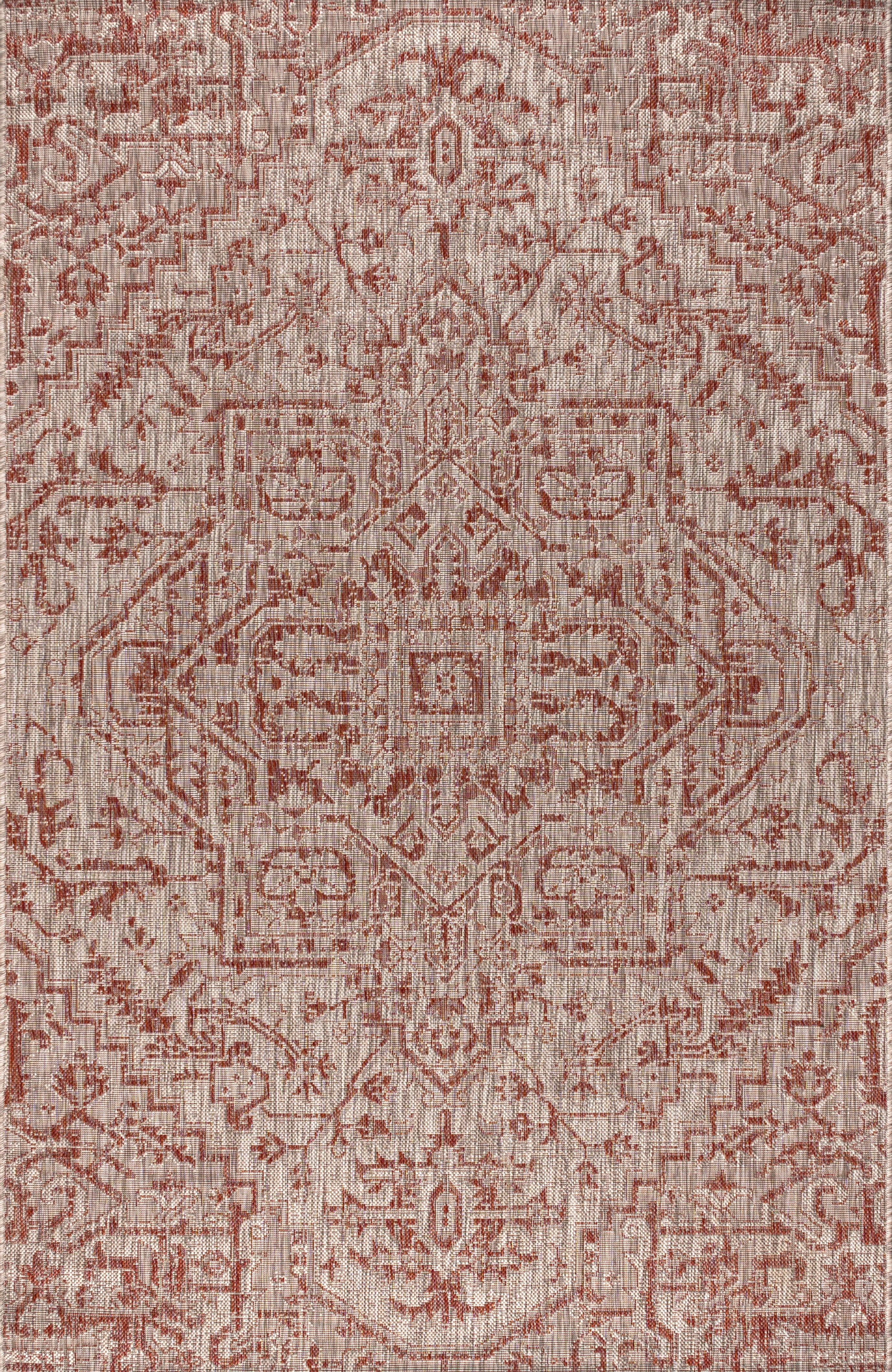 Estrella Bohemian Medallion Textured Weave Indoor/Outdoor Area Rug - Pier 1