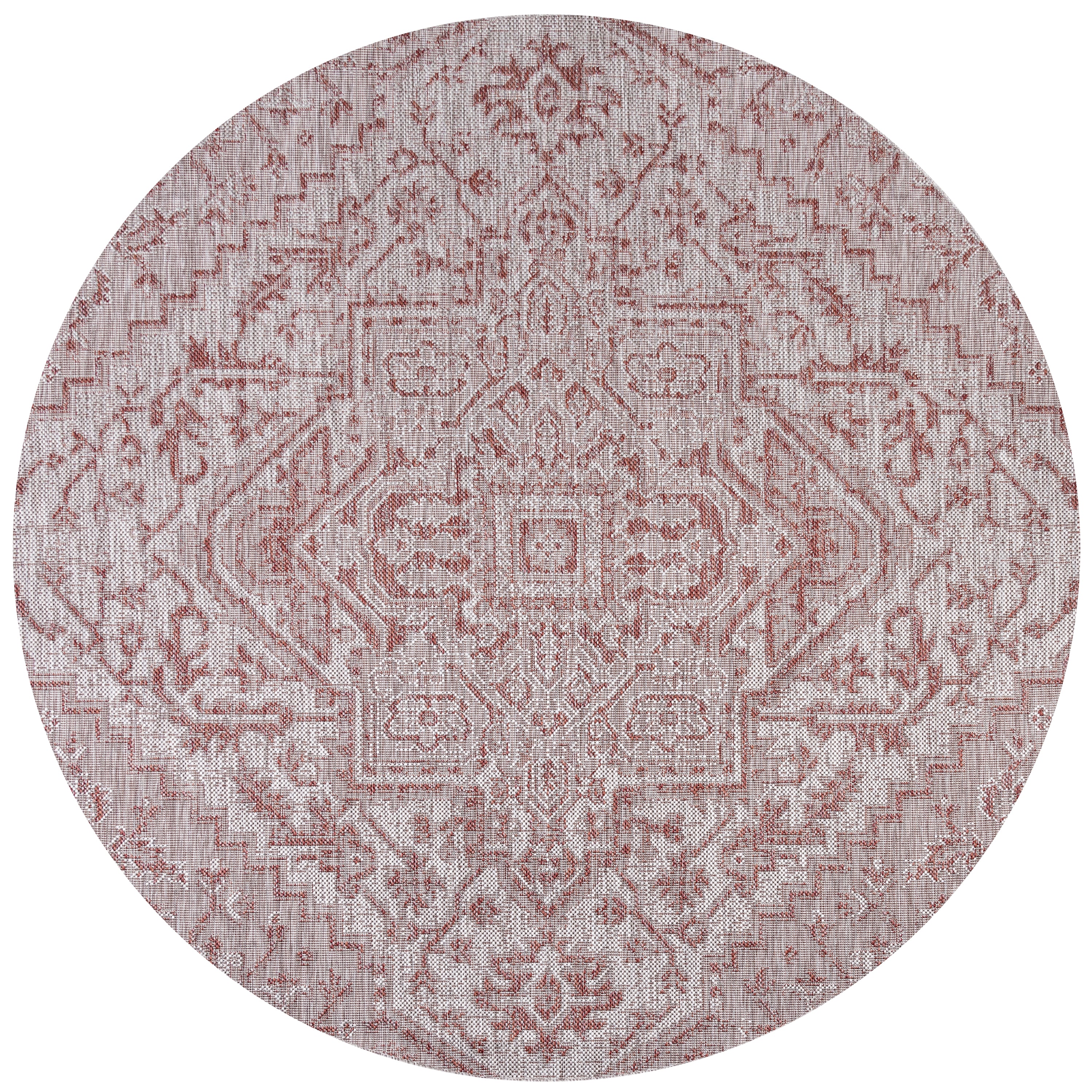 Estrella Bohemian Medallion Textured Weave Indoor/Outdoor Area Rug