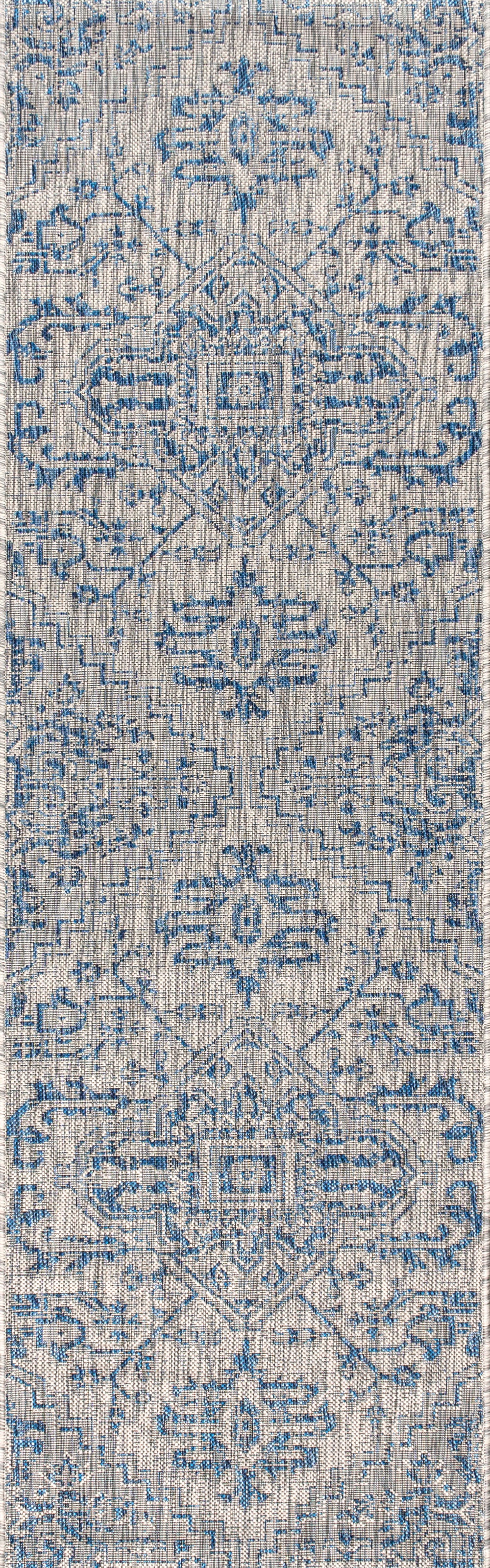 Estrella Bohemian Medallion Textured Weave Indoor/Outdoor Area Rug