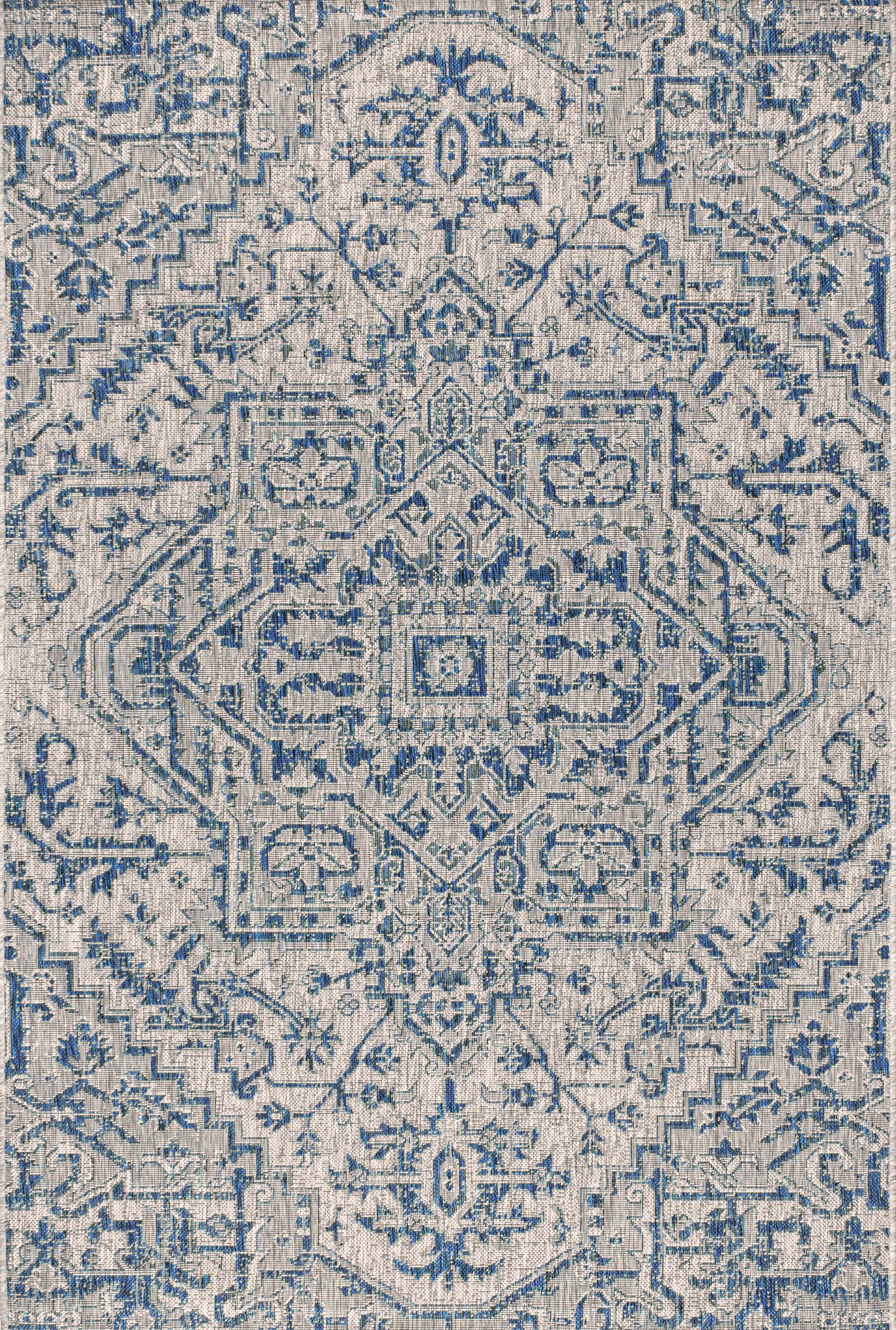 Estrella Bohemian Medallion Textured Weave Indoor/Outdoor Area Rug