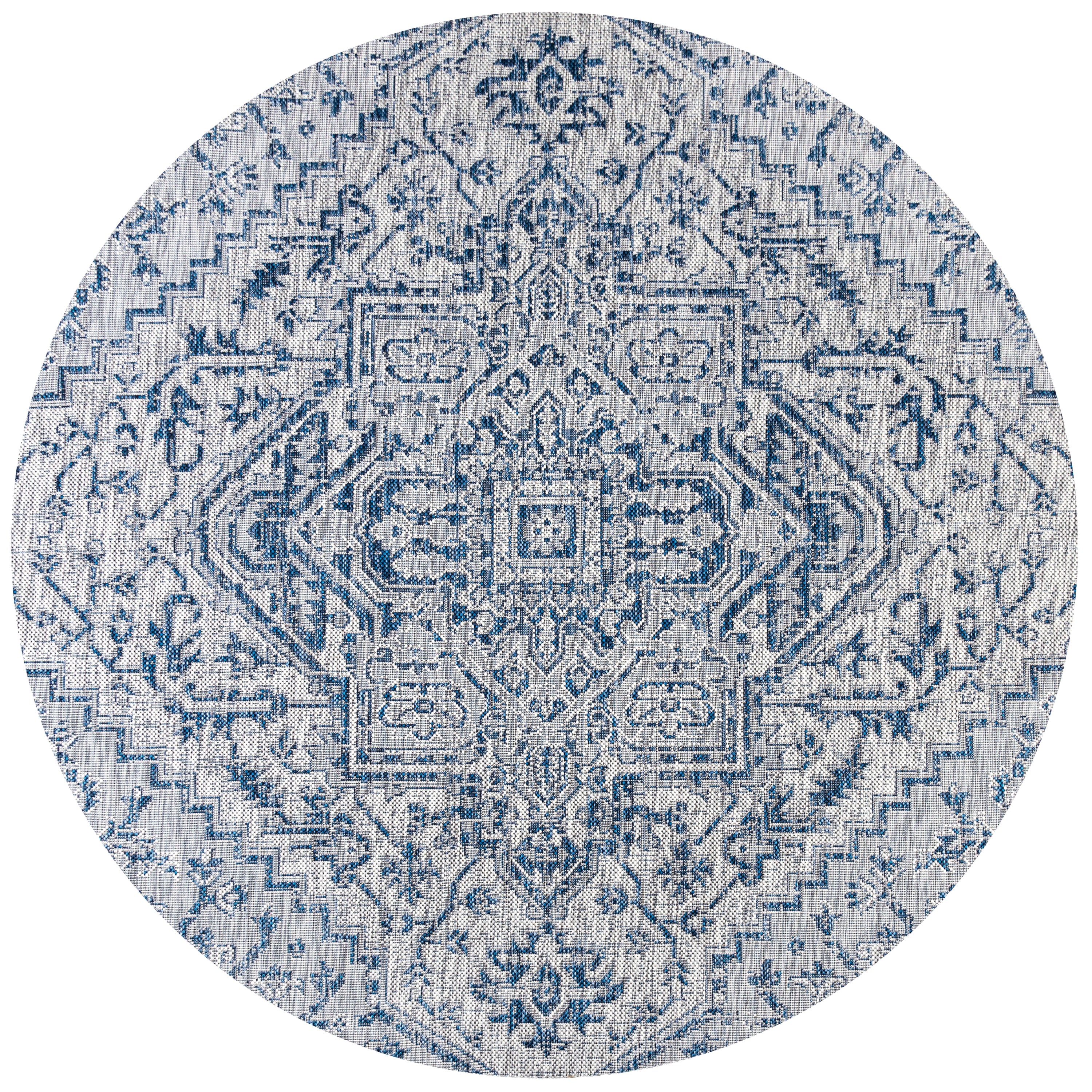 Estrella Bohemian Medallion Textured Weave Indoor/Outdoor Area Rug