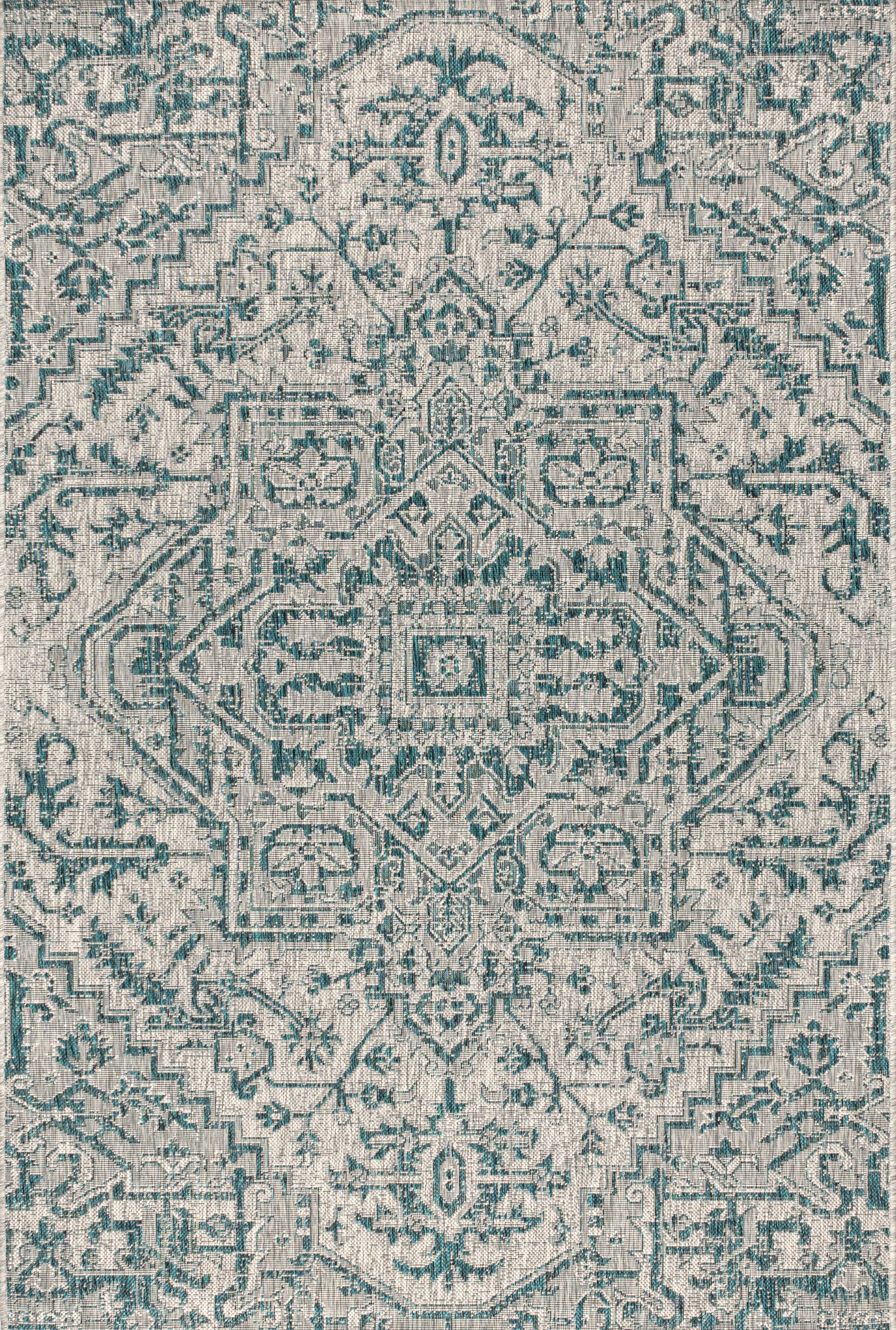 Estrella Bohemian Medallion Textured Weave Indoor/Outdoor Area Rug - Pier 1