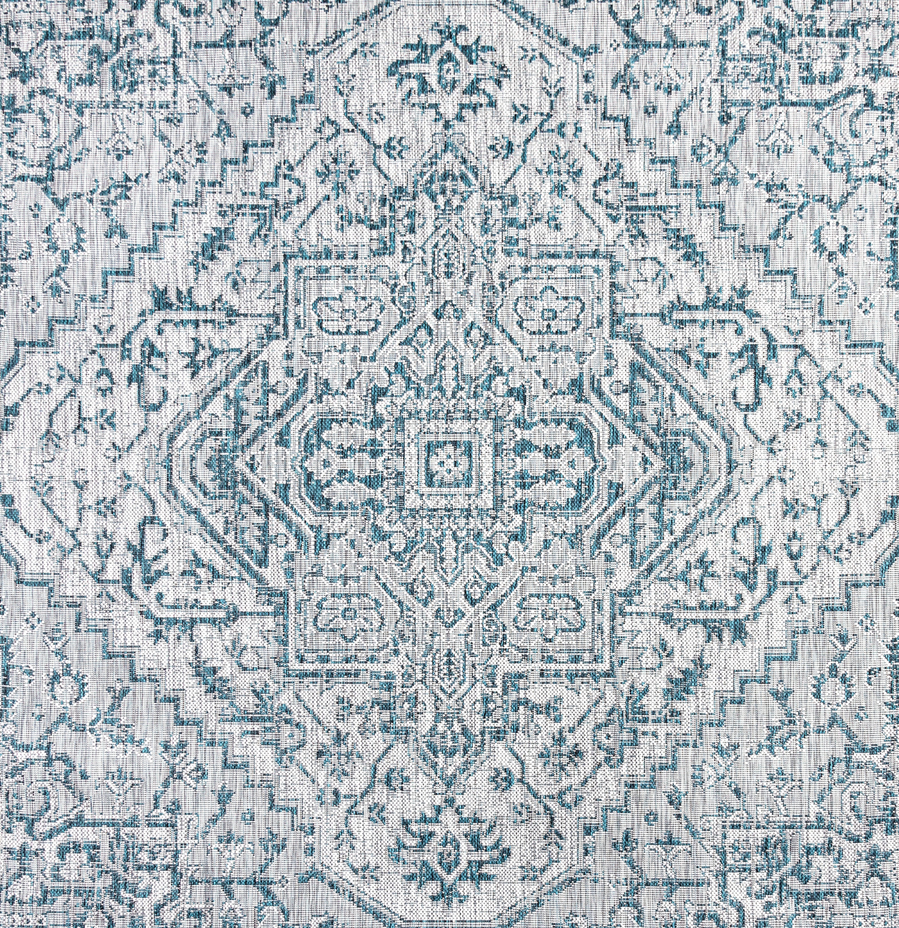 Estrella Bohemian Medallion Textured Weave Indoor/Outdoor Area Rug