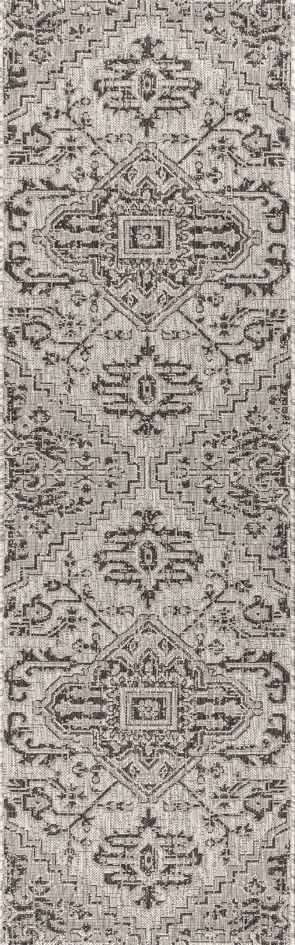 Estrella Bohemian Medallion Textured Weave Indoor/Outdoor Area Rug