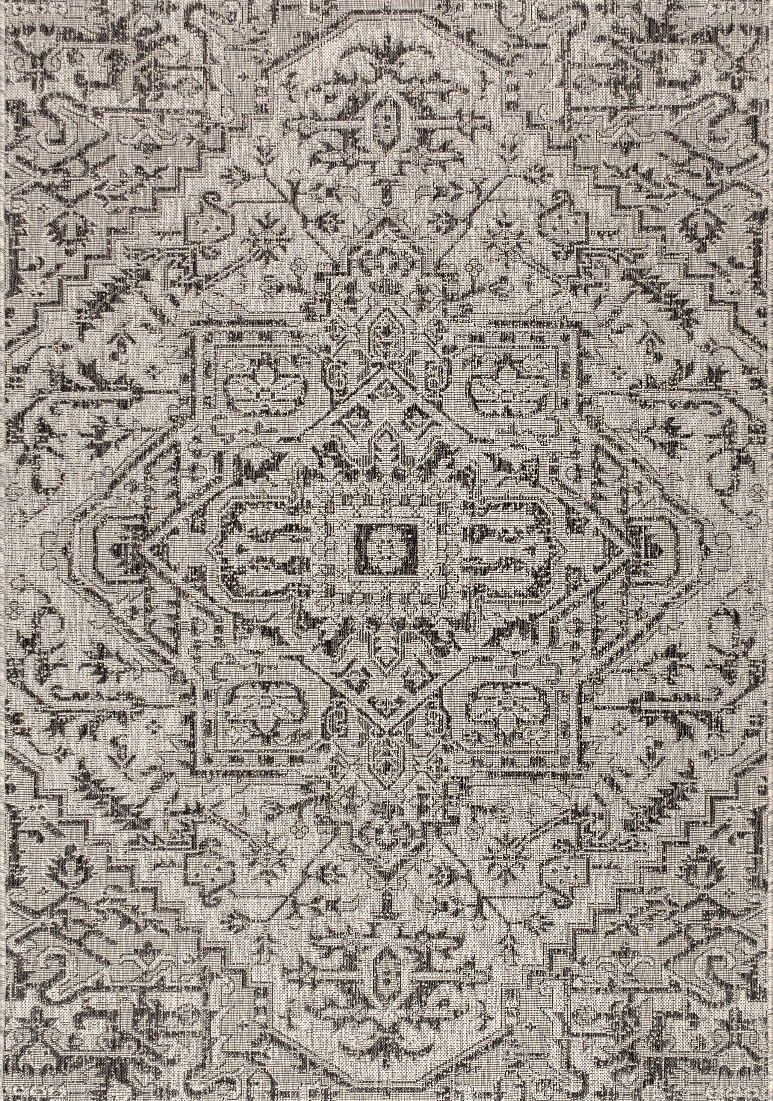 Estrella Bohemian Medallion Textured Weave Indoor/Outdoor Area Rug