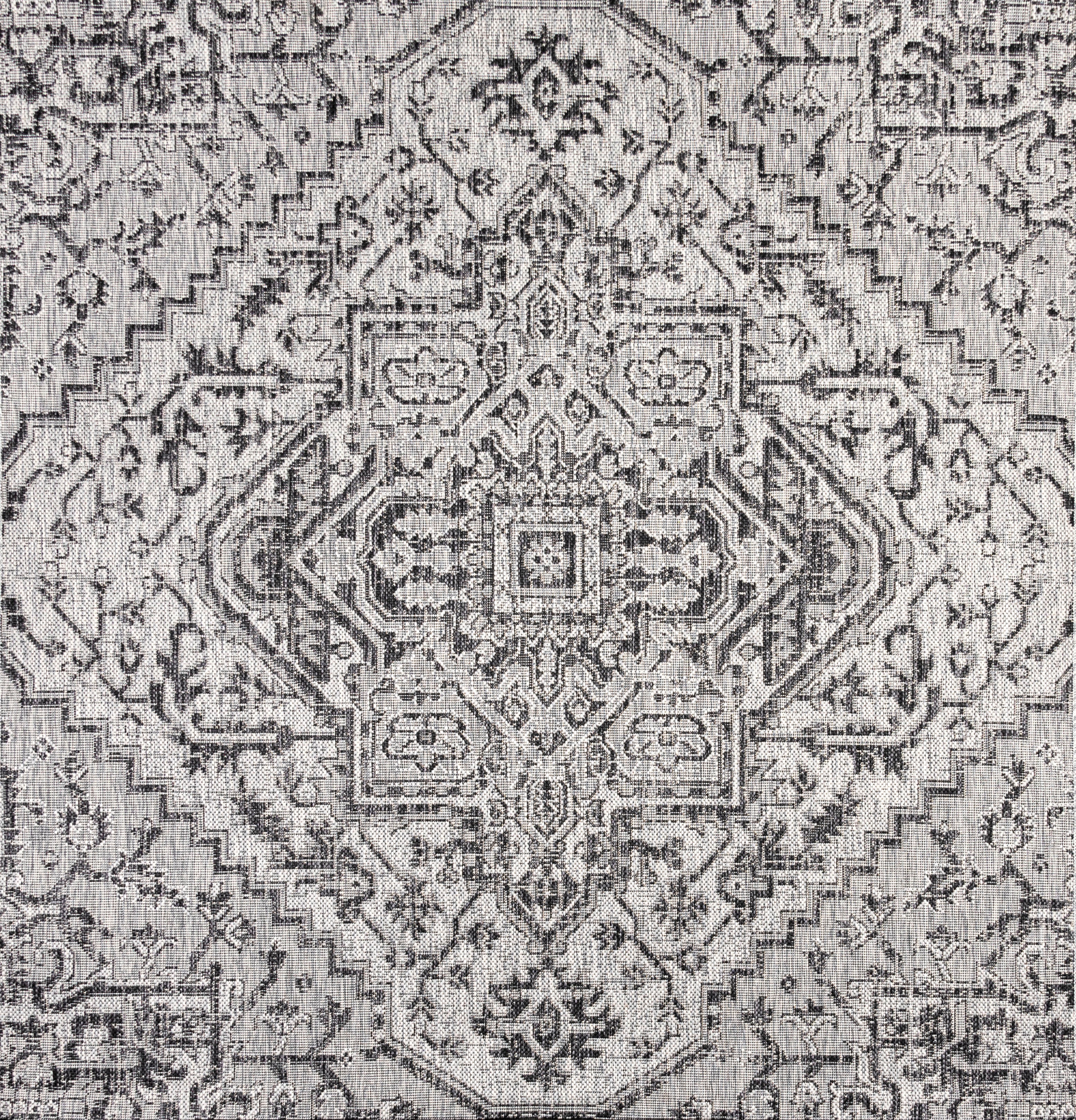 Estrella Bohemian Medallion Textured Weave Indoor/Outdoor Area Rug