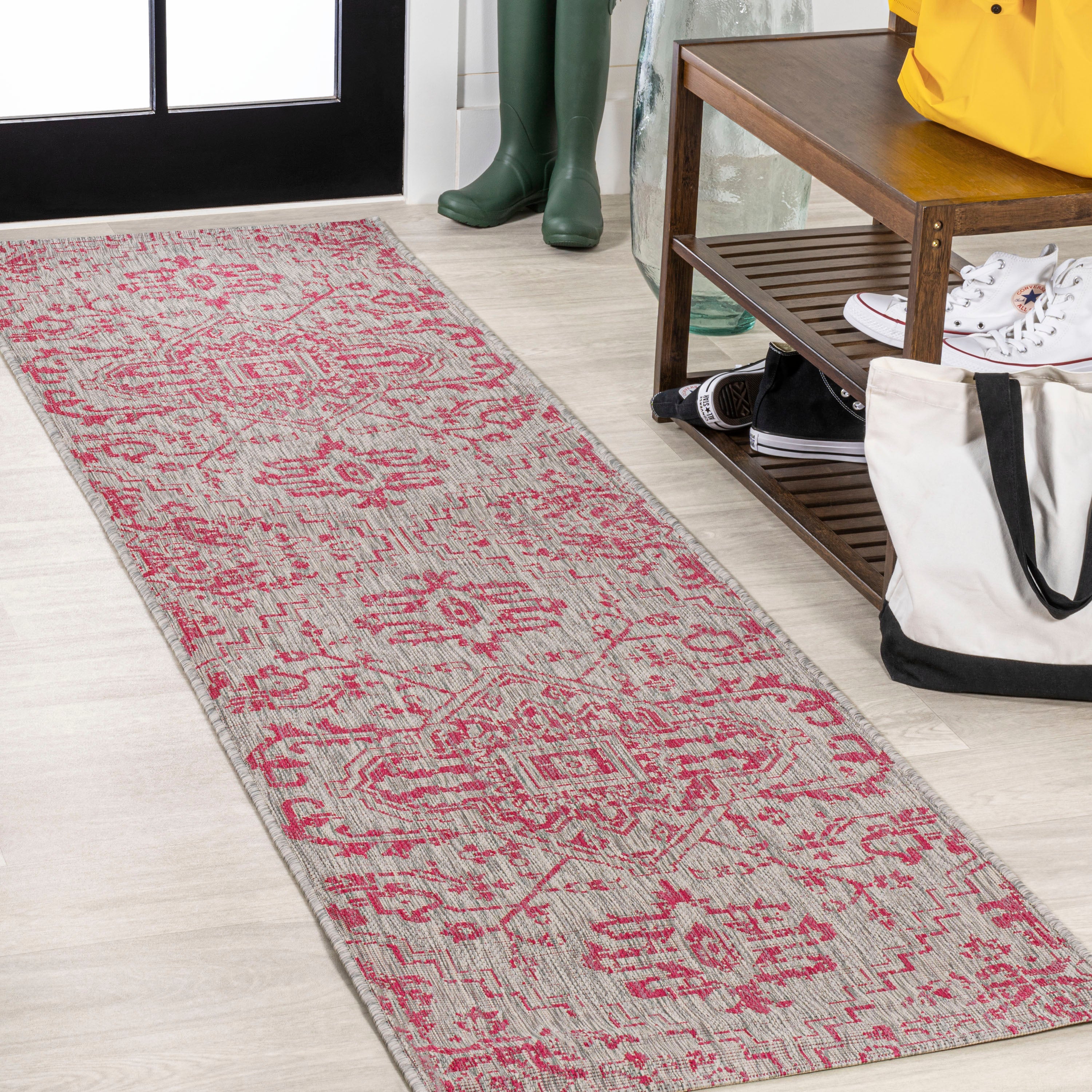 Estrella Bohemian Medallion Textured Weave Indoor/Outdoor Area Rug