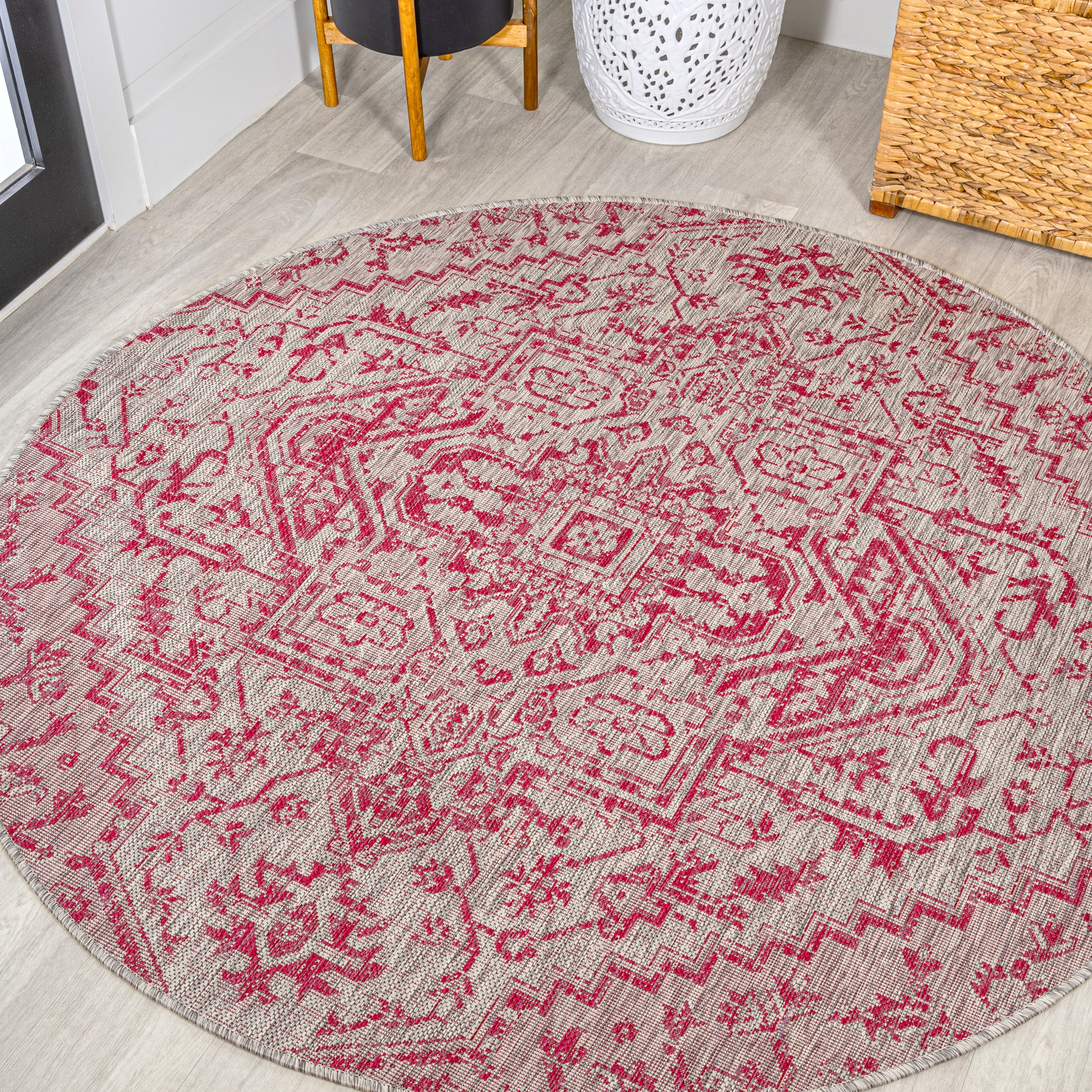 Estrella Bohemian Medallion Textured Weave Indoor/Outdoor Area Rug