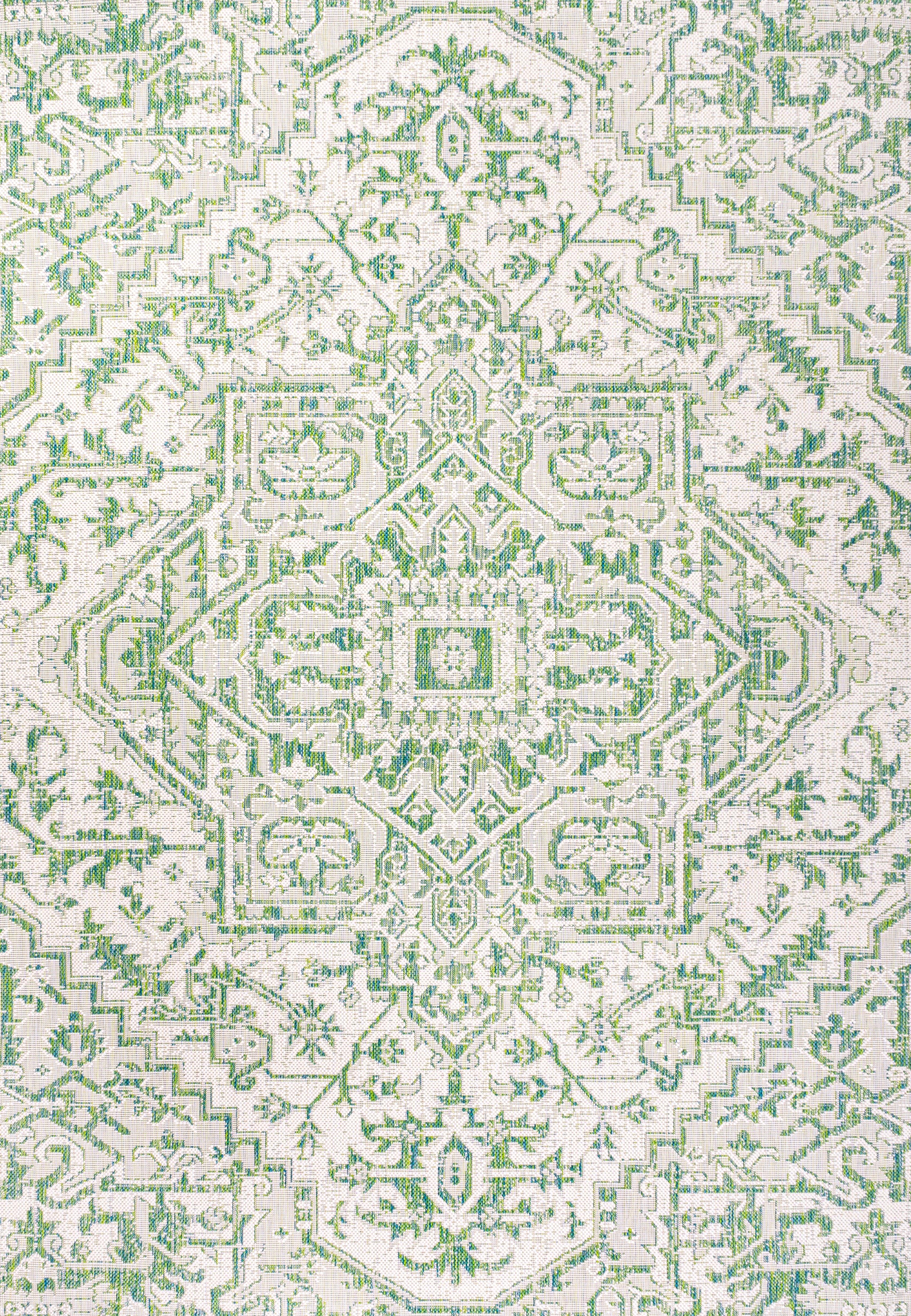 Estrella Bohemian Medallion Textured Weave Indoor/Outdoor Area Rug