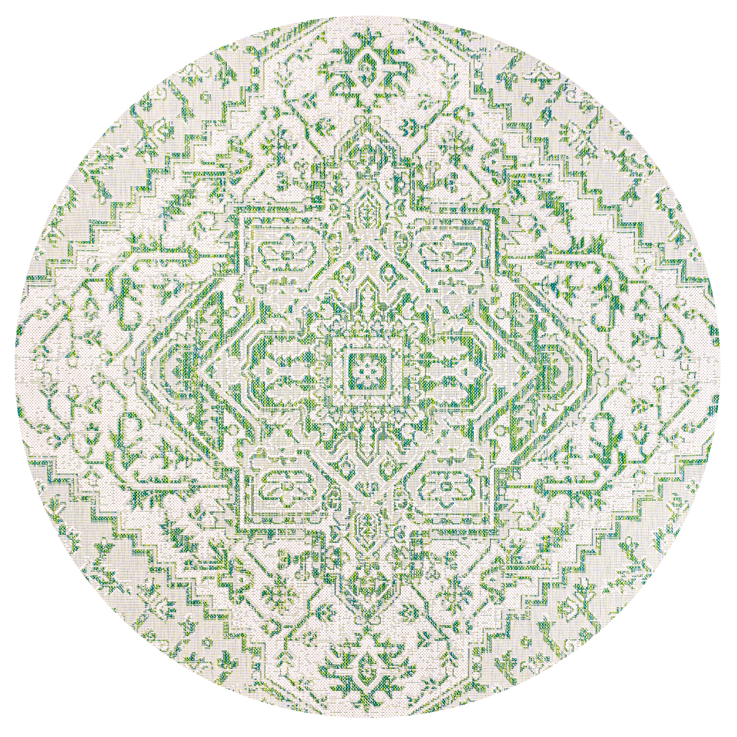 Estrella Bohemian Medallion Textured Weave Indoor/Outdoor Area Rug