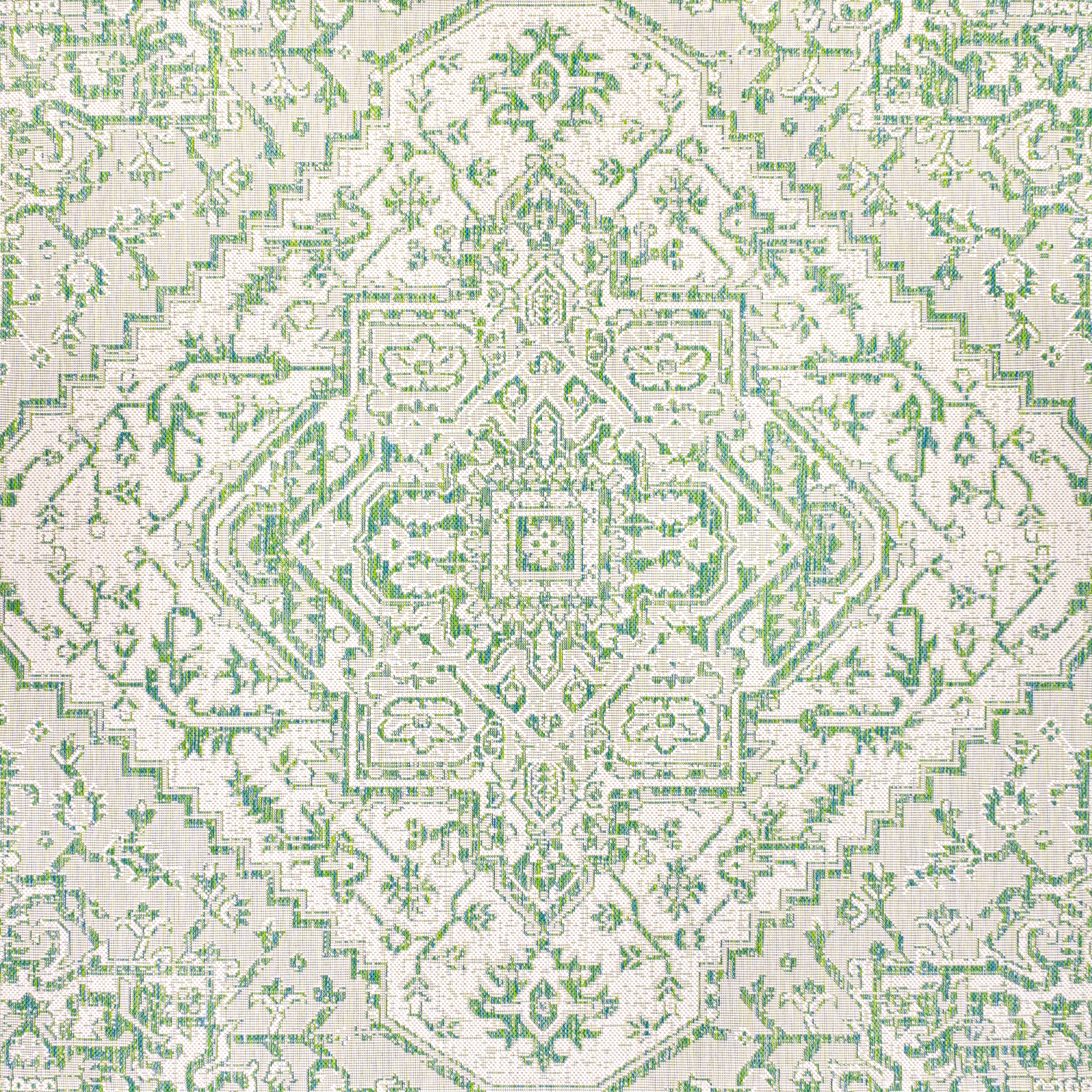 Estrella Bohemian Medallion Textured Weave Indoor/Outdoor Area Rug