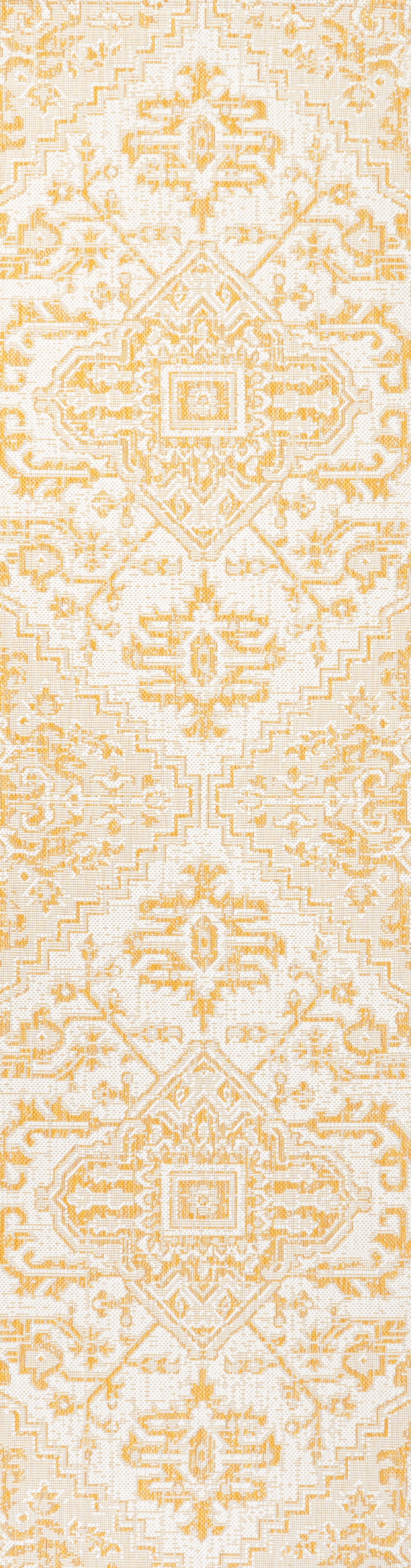Estrella Bohemian Medallion Textured Weave Indoor/Outdoor Area Rug