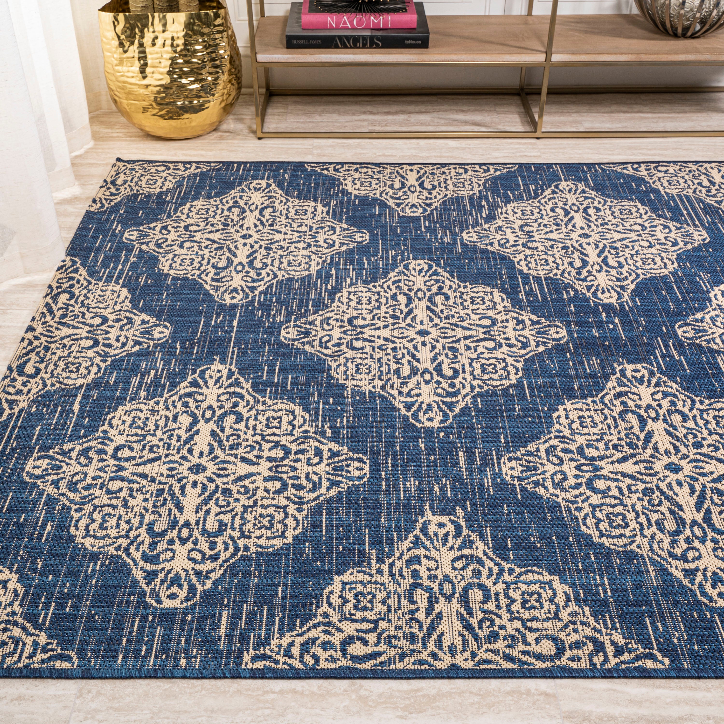 Tuscany Ornate Medallions Indoor/Outdoor Area Rug