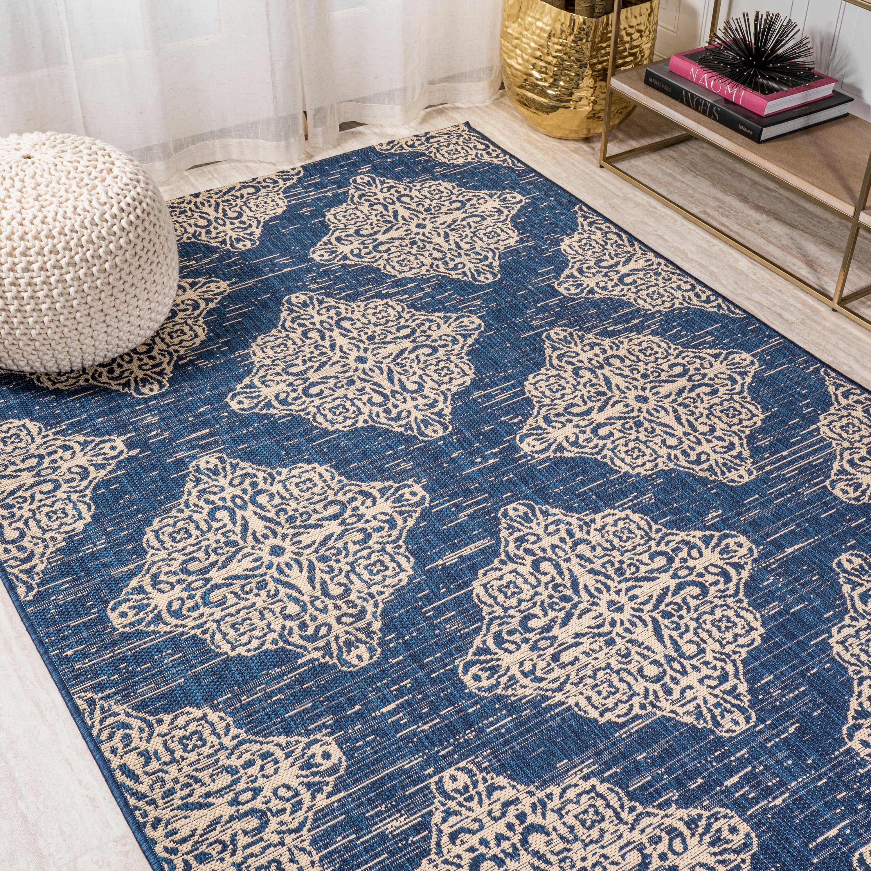 Tuscany Ornate Medallions Indoor/Outdoor Area Rug