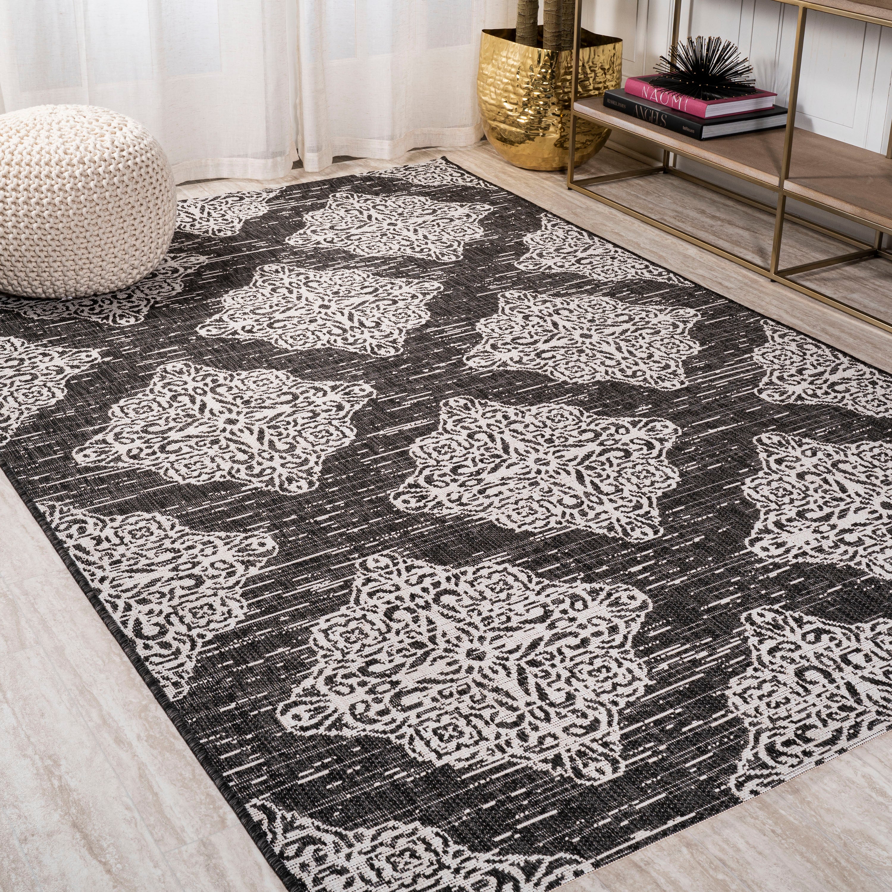 Tuscany Ornate Medallions Indoor/Outdoor Area Rug
