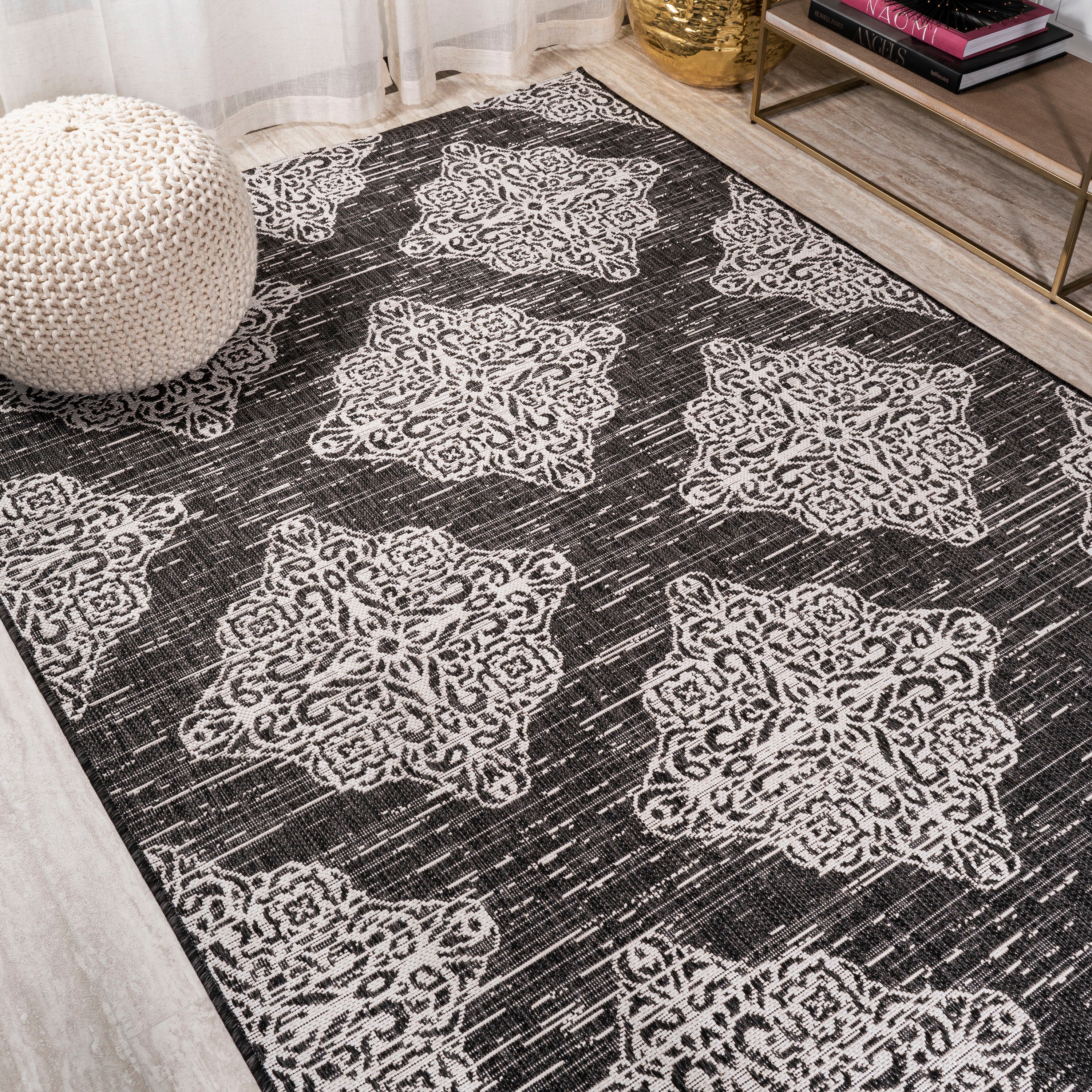 Tuscany Ornate Medallions Indoor/Outdoor Area Rug