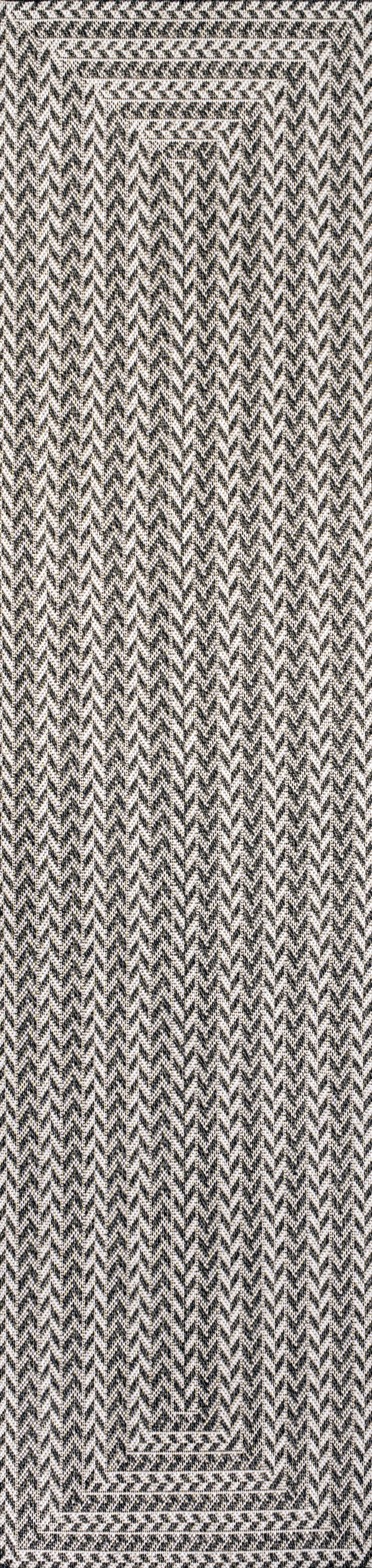 Chevron Modern Concentric Squares Indoor/Outdoor Area Rug