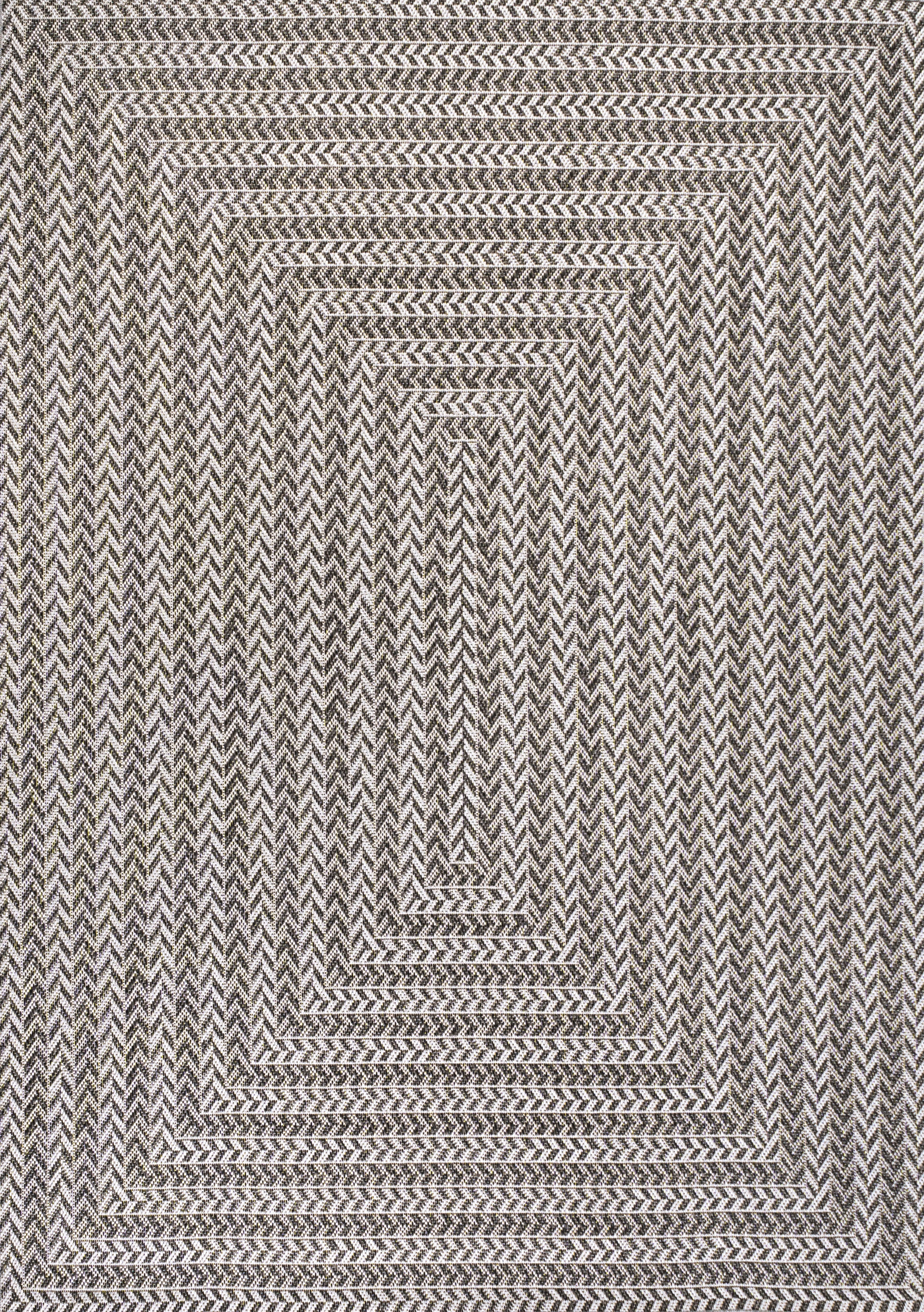 Chevron Modern Concentric Squares Indoor/Outdoor Area Rug