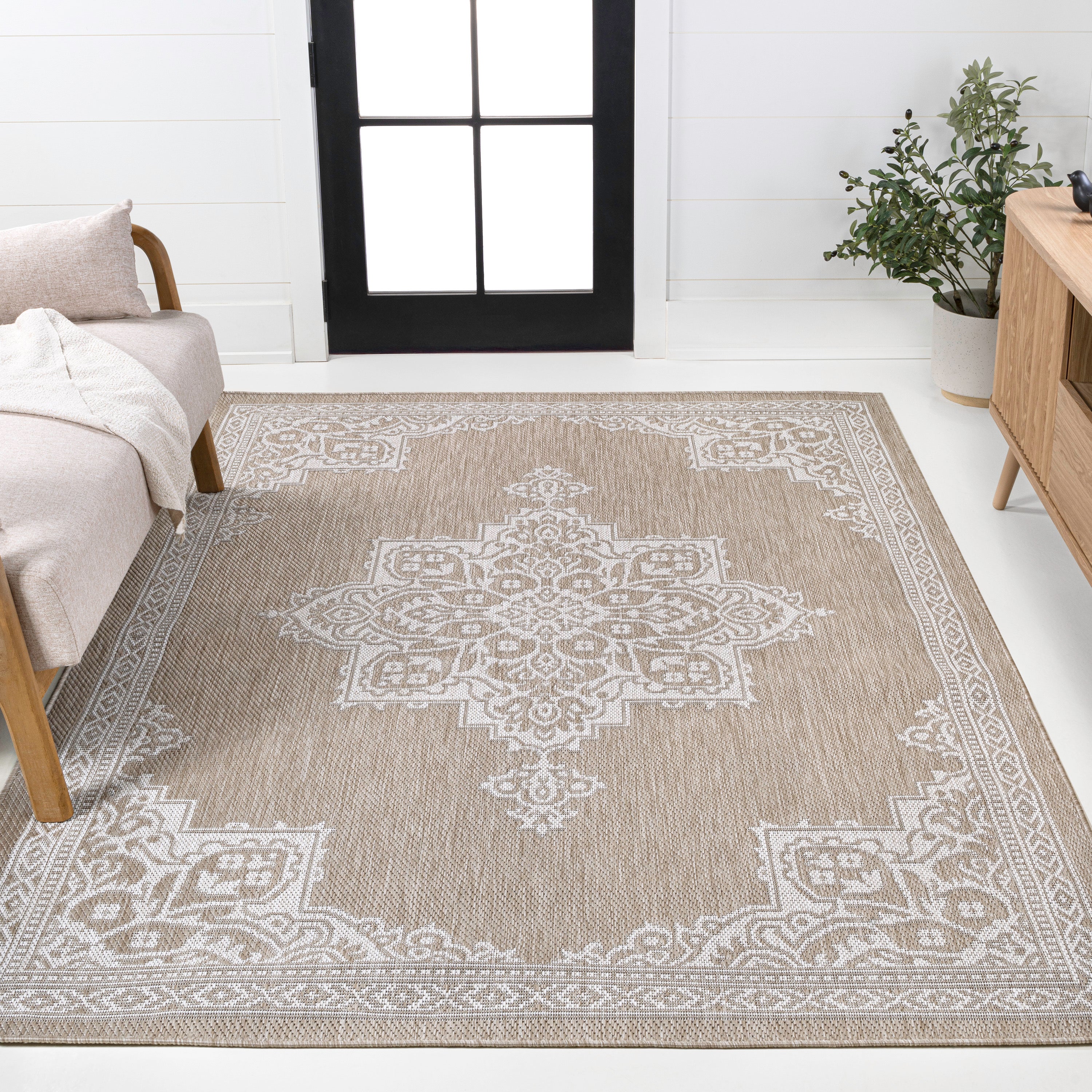 Arden Vintage Casual Medallion Indoor/Outdoor Area Rug