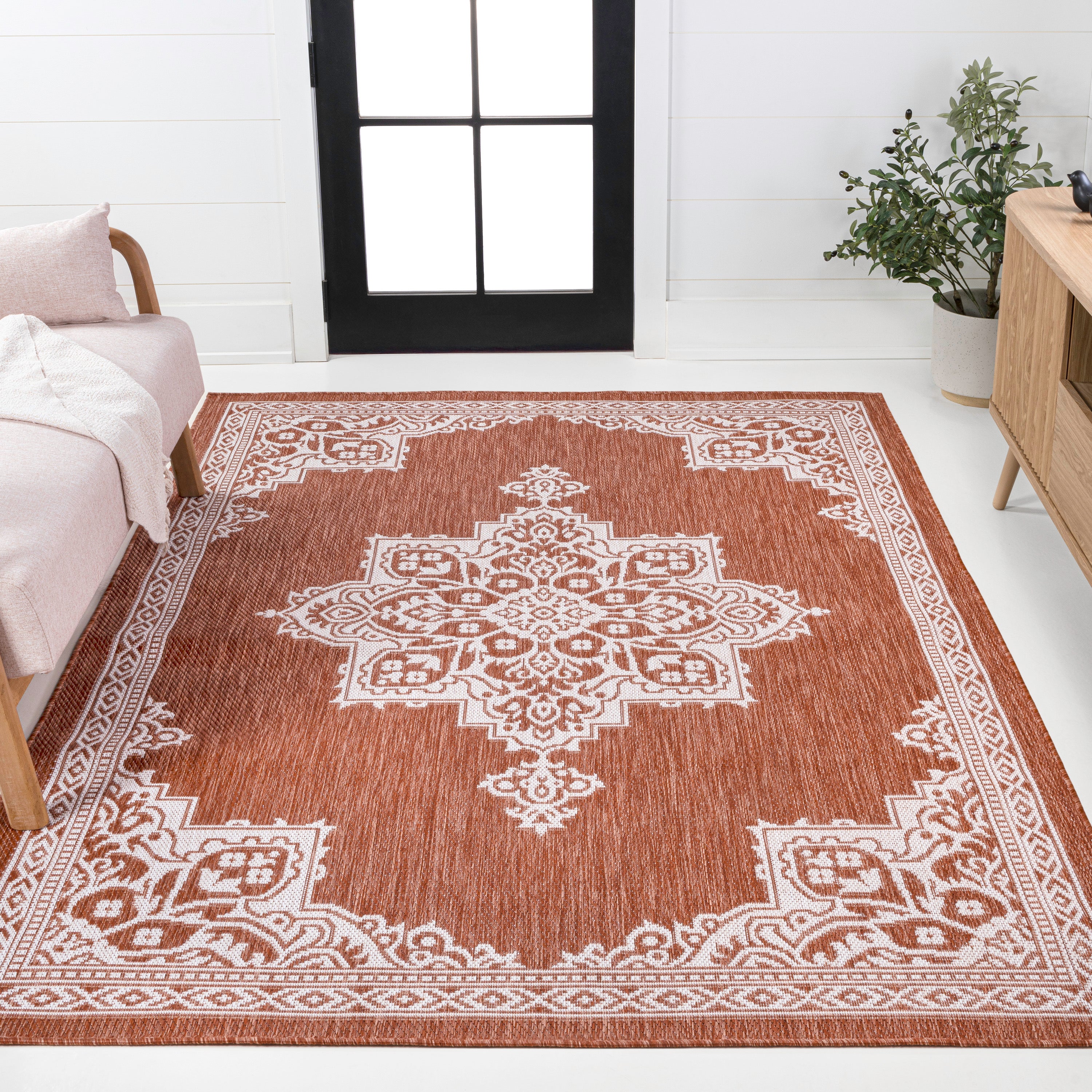 Arden Vintage Casual Medallion Indoor/Outdoor Area Rug