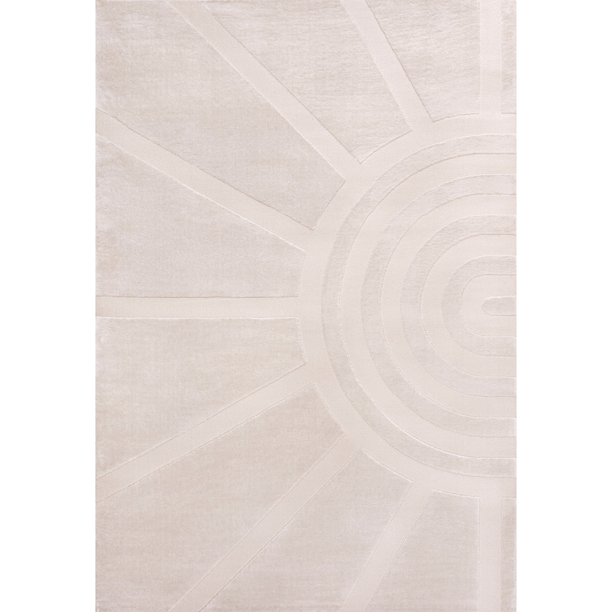 Aelius MidCentury Scandinavian Abstract Sun Two-Tone High-Low Runner Rug