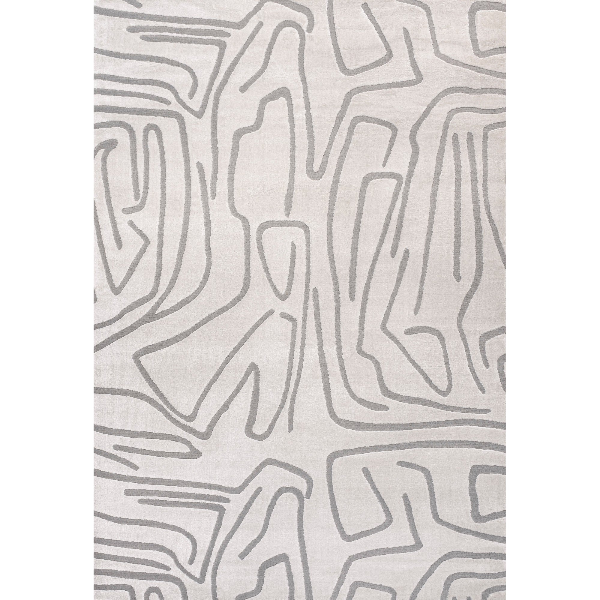 Alcina Modern Scandinavian Graphic Lines High-Low Area Rug